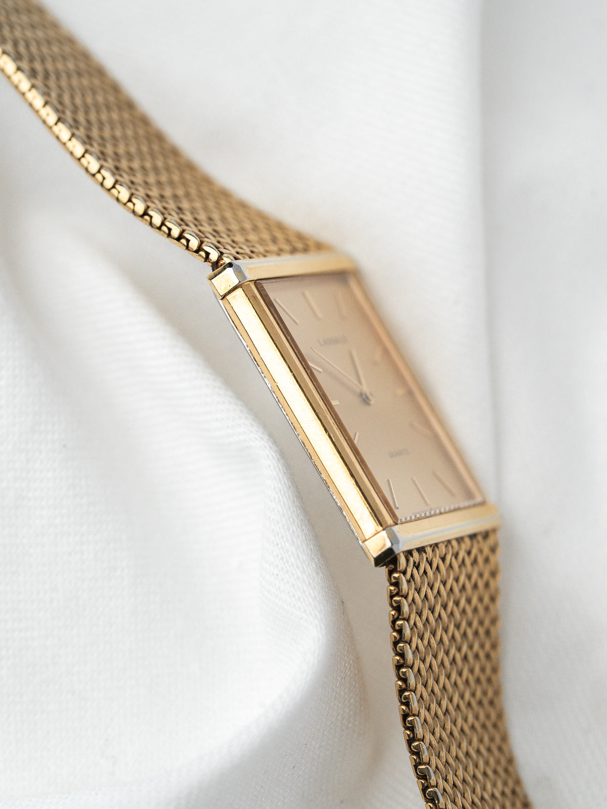 Seiko Lassale 5A54-5149 Uhr Tank vergoldet — ultraflach 4 mm (1984) 
