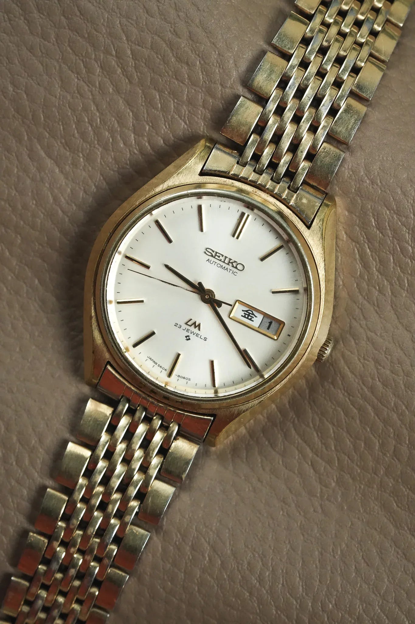 Seiko - Lord matic Daydate Kanji Plaqué or grain de riz - 1975 - Atelier Victor