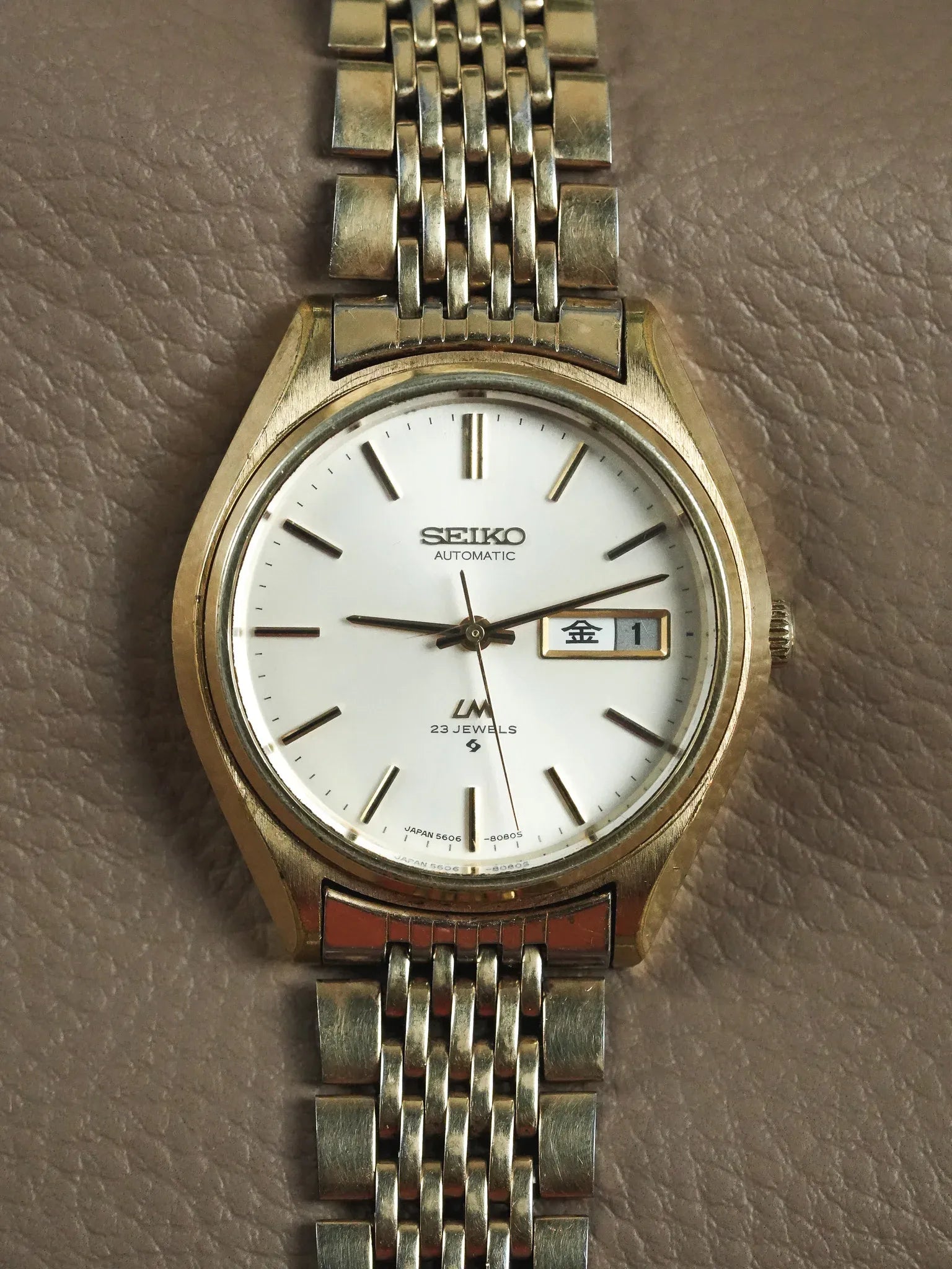 Seiko - Lord matic Daydate Kanji Plaqué or grain de riz - 1975 - Atelier Victor - Vintage  Shop