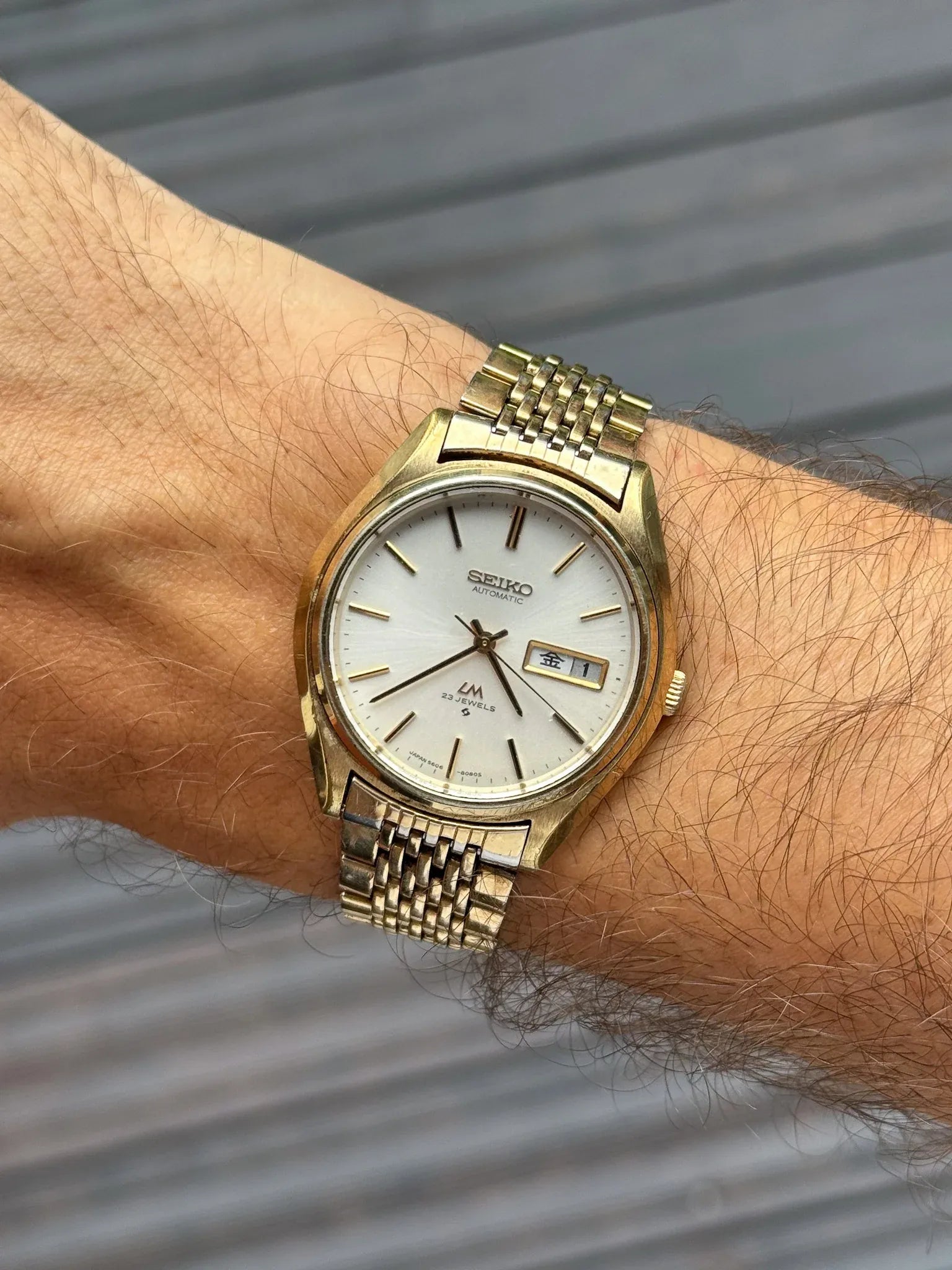 Seiko - Lord matic Daydate Kanji Plaqué or grain de riz - 1975 - Atelier Victor - Vintage  Shop