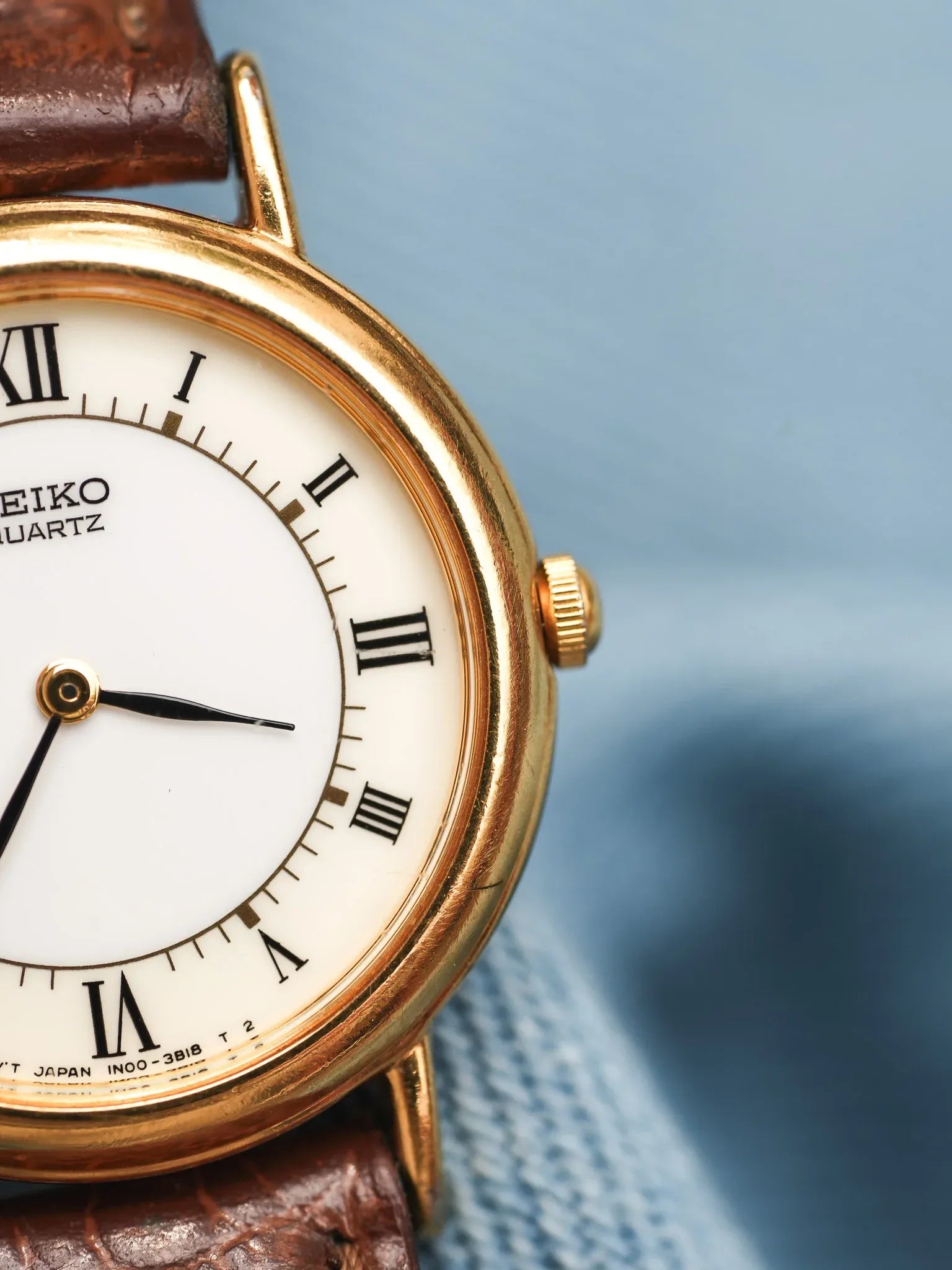 Seiko - Mini Dress Watch Creme Blanc Romain - 1995 - Atelier Victor - Vintage  Shop