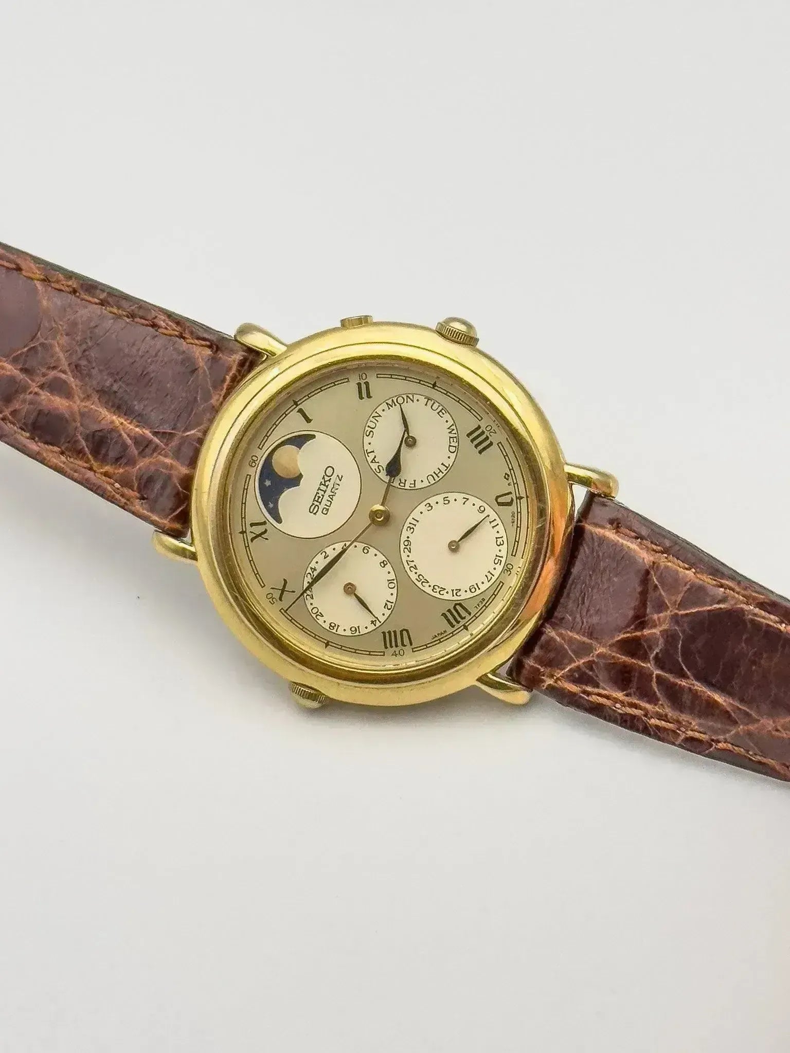 Seiko - Moonphase Triple Calendar Or - 1988 - Atelier Victor