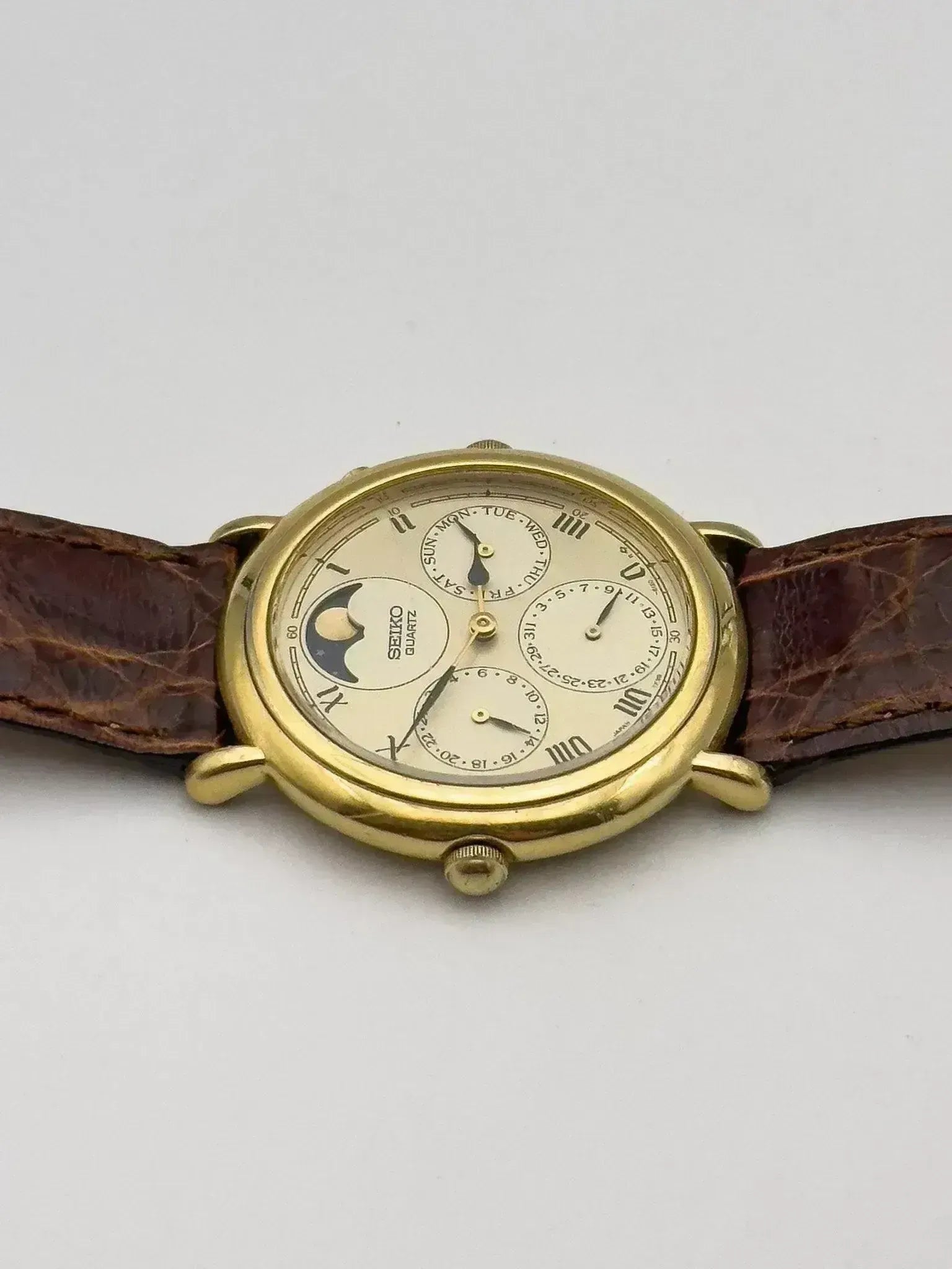 Seiko - Moonphase Triple Calendar Or - 1988 - Atelier Victor