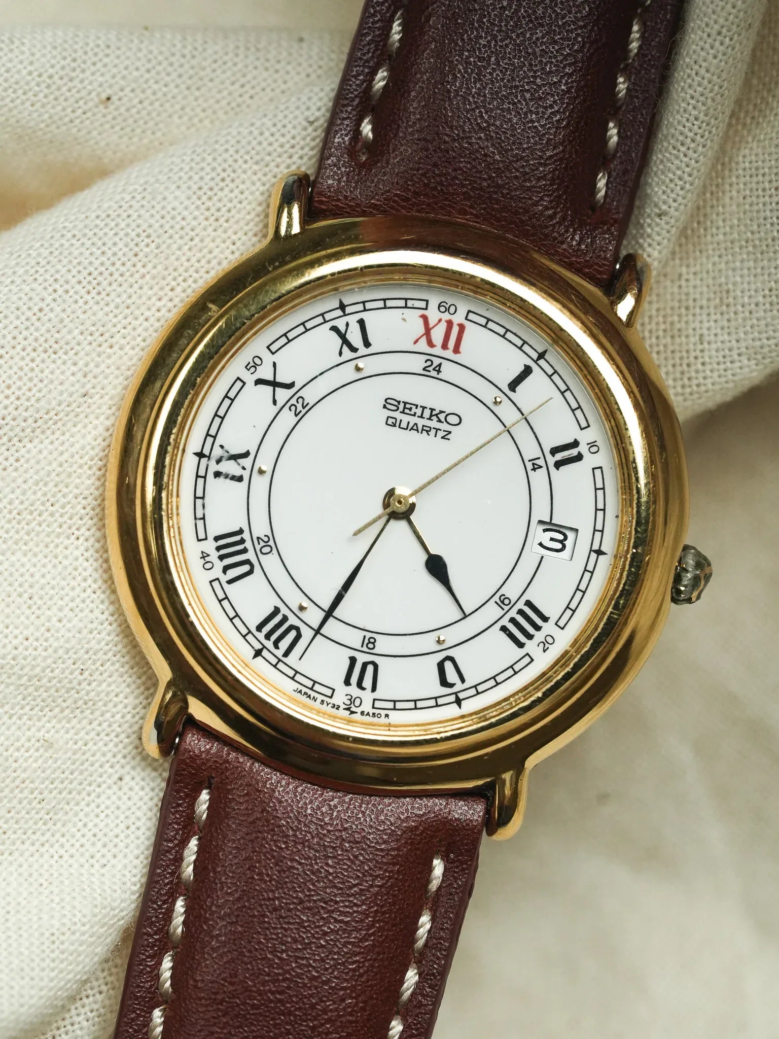 Seiko - Plaqué or Romain 24h - 1989 - Atelier Victor - Vintage  Shop