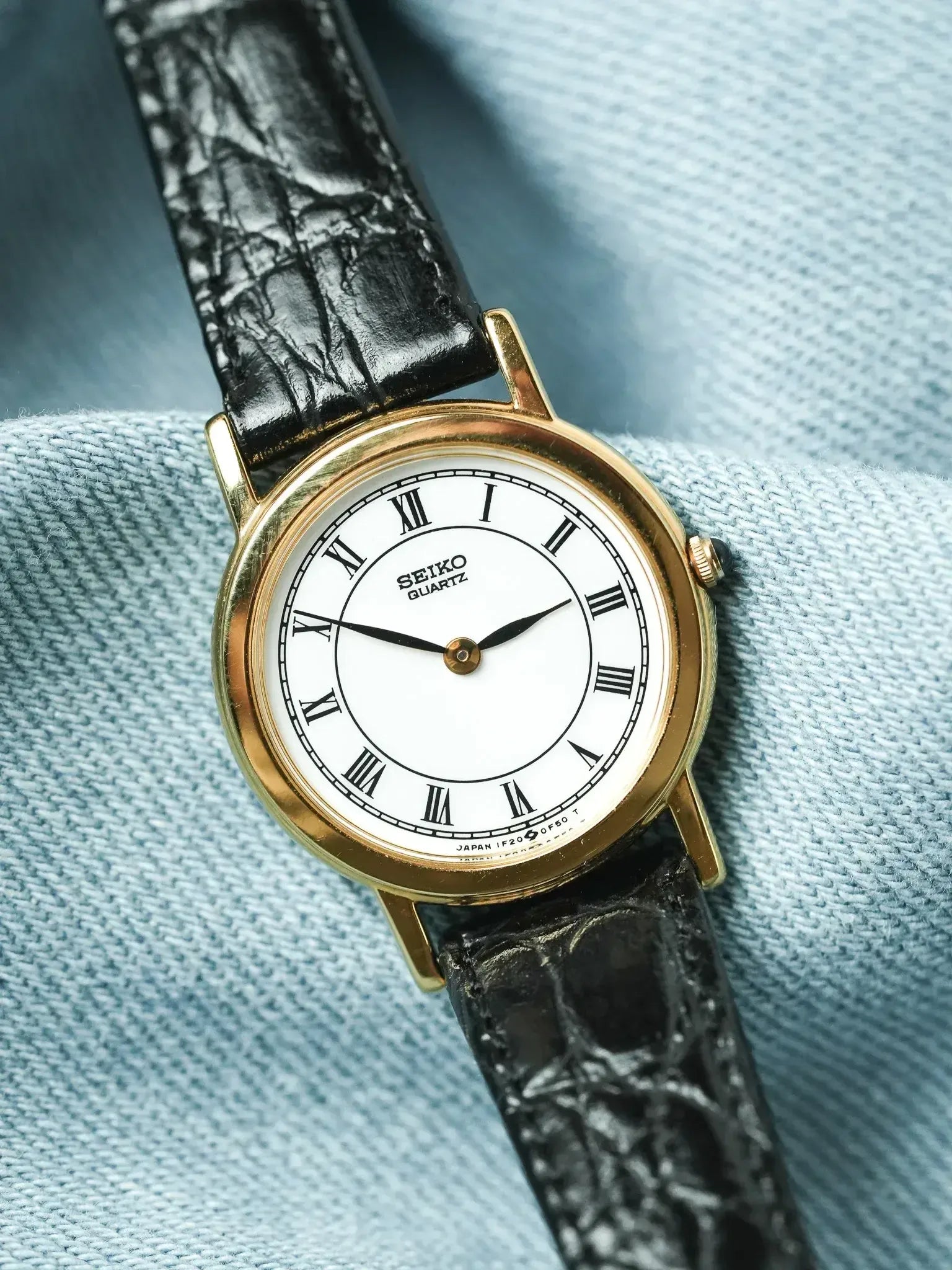 Seiko - Round Gold White Roman Dial - NOS - 1991 - Atelier Victor