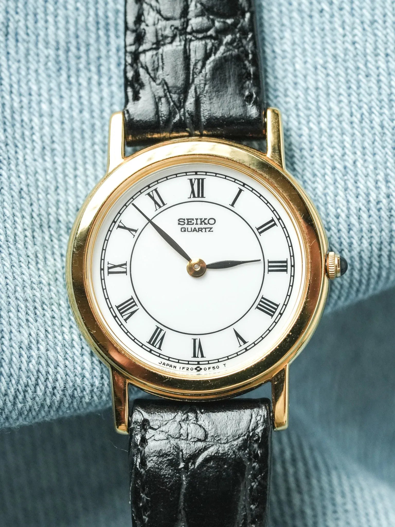 Seiko - Ronde Or Cadran Romain Blanc - NOS - 1991 - Atelier Victor