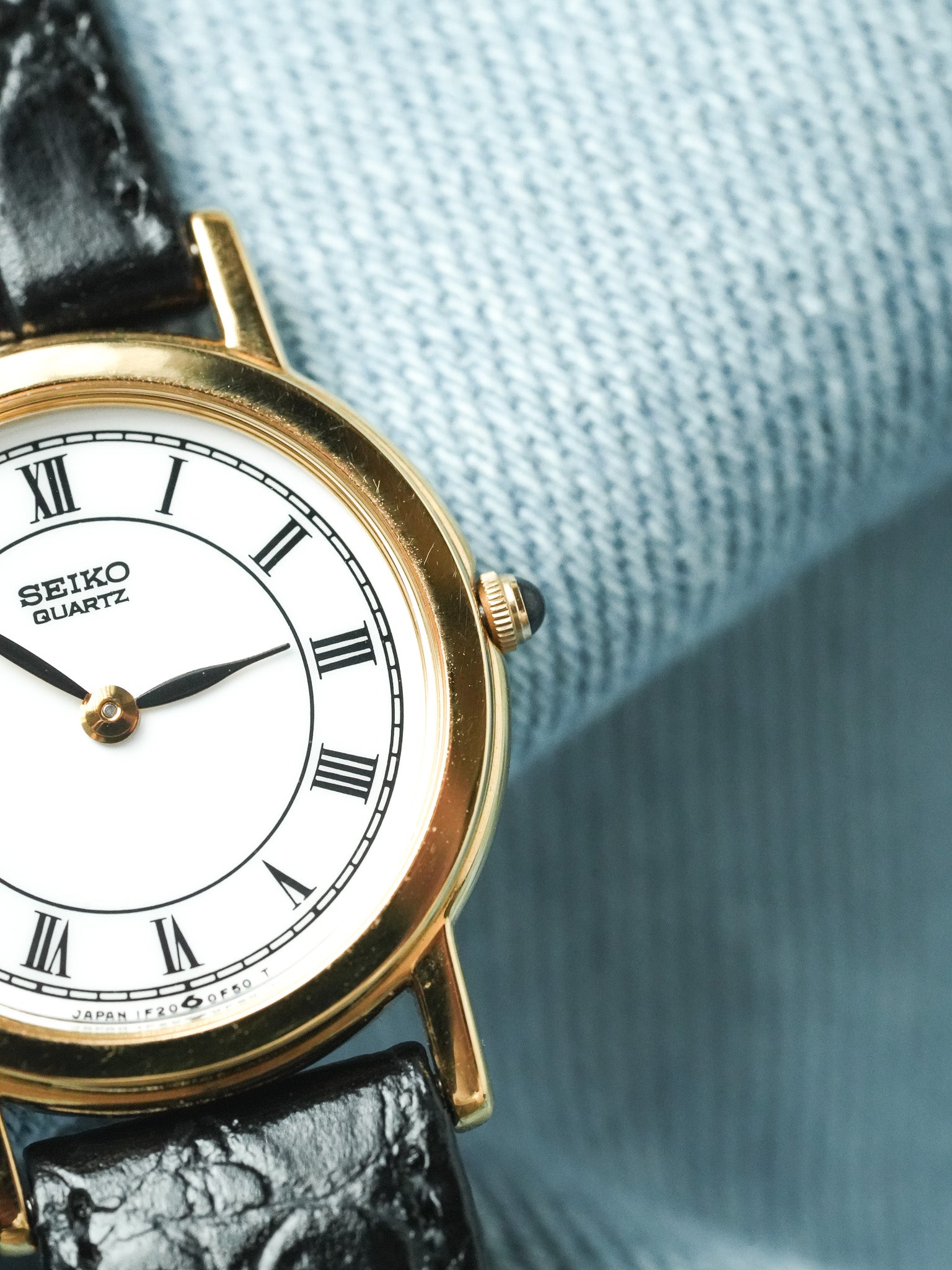 Seiko - Ronde Or Cadran Romain Blanc - NOS - 1991 - Atelier Victor - Vintage Watch Shop