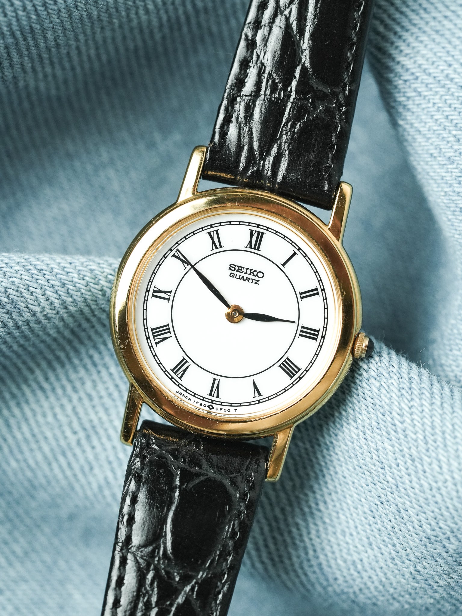 Seiko - Ronde Or Cadran Romain Blanc - NOS - 1991 - Atelier Victor - Vintage Watch Shop