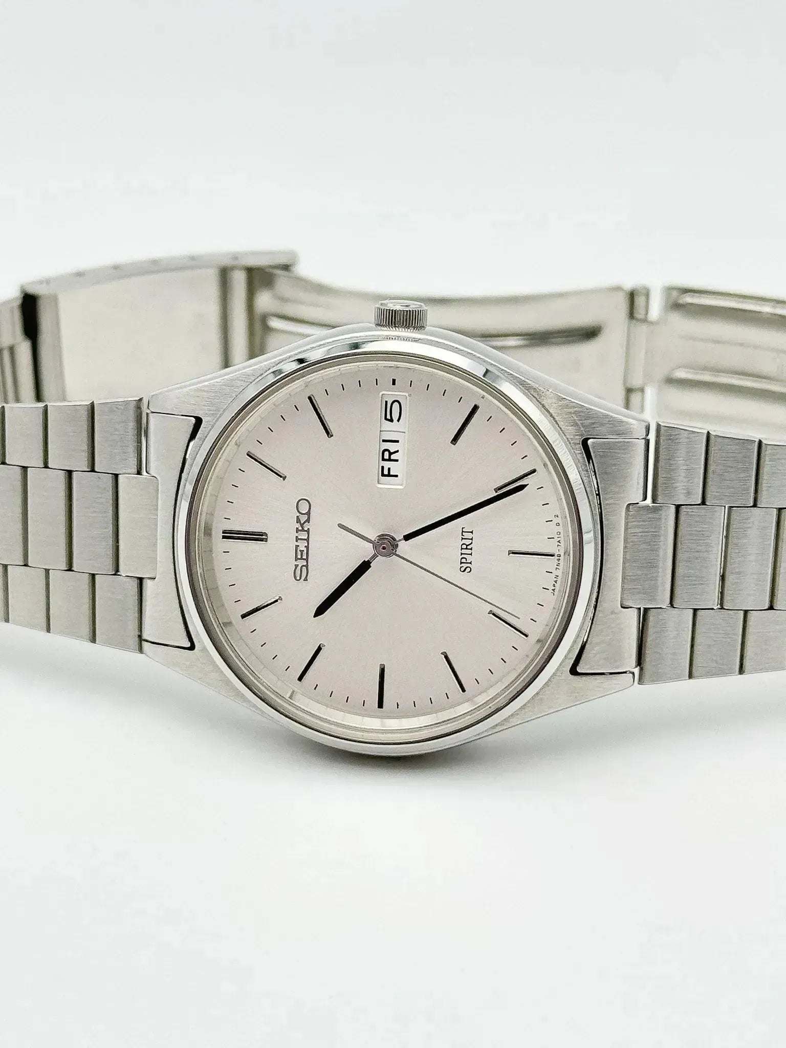 Seiko - Spirit Acier Daydate Cadran Argent Index Noir - 1994 - Atelier Victor