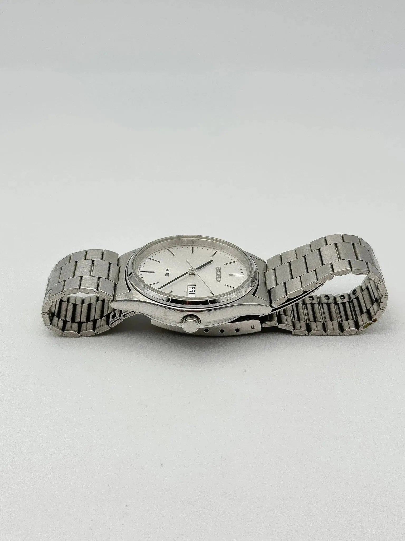 Seiko - Spirit Acier Daydate Cadran Argent Index Noir - 1994 - Atelier Victor Paris - Vintage Watch Shop Dubai