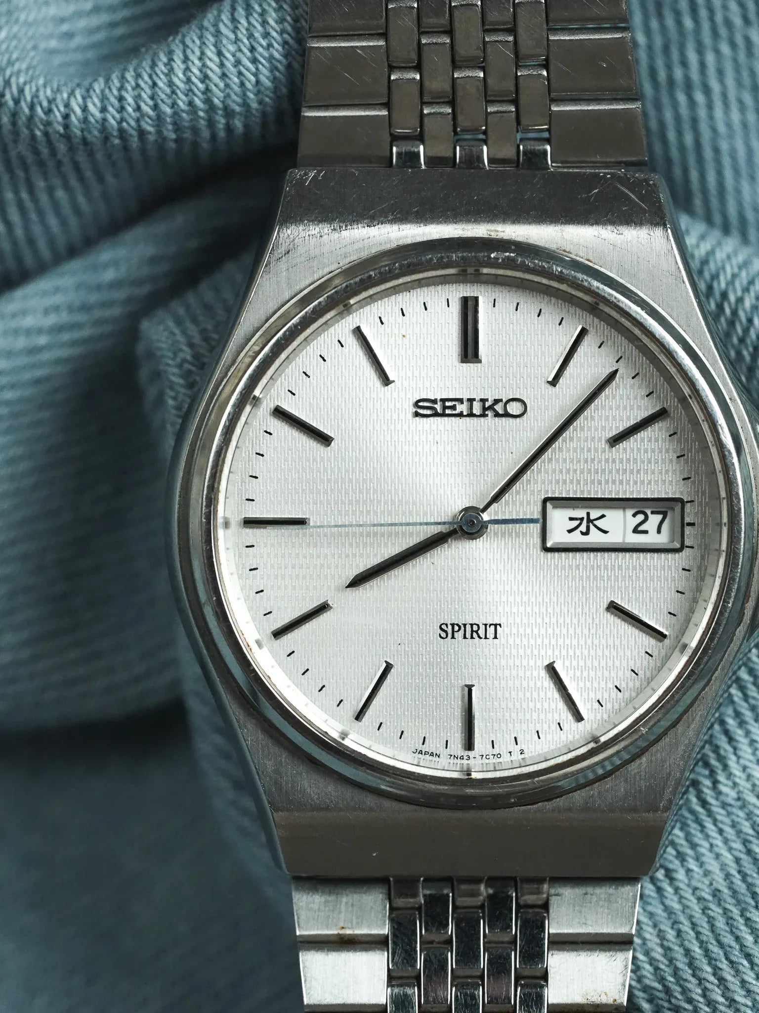 Seiko - Spirit Daydate Kanji Acier Tapissé - 1989 - Atelier Victor