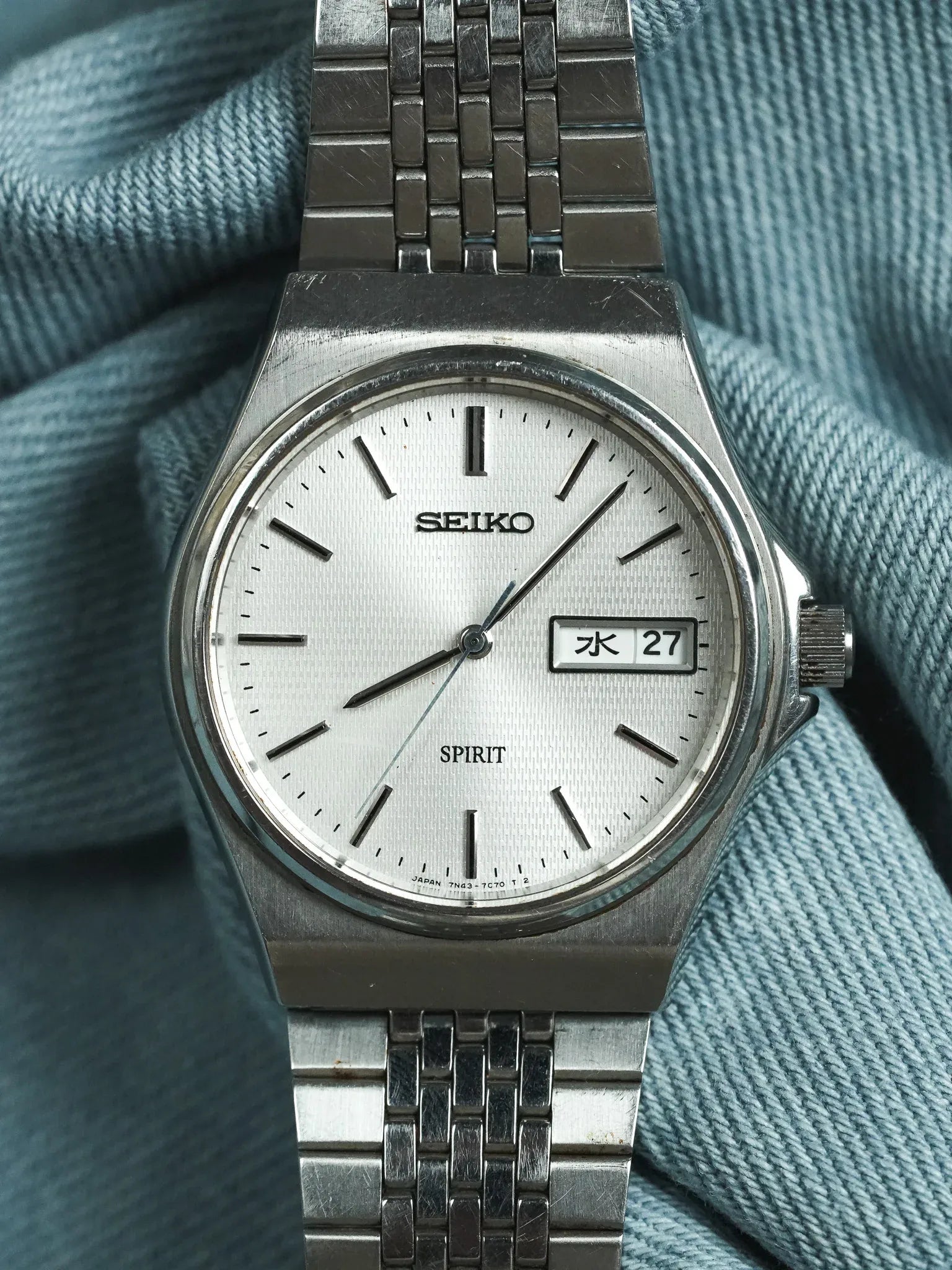 Seiko - Spirit Daydate Kanji Acier Tapissé - 1989 - Atelier Victor - Vintage  Shop