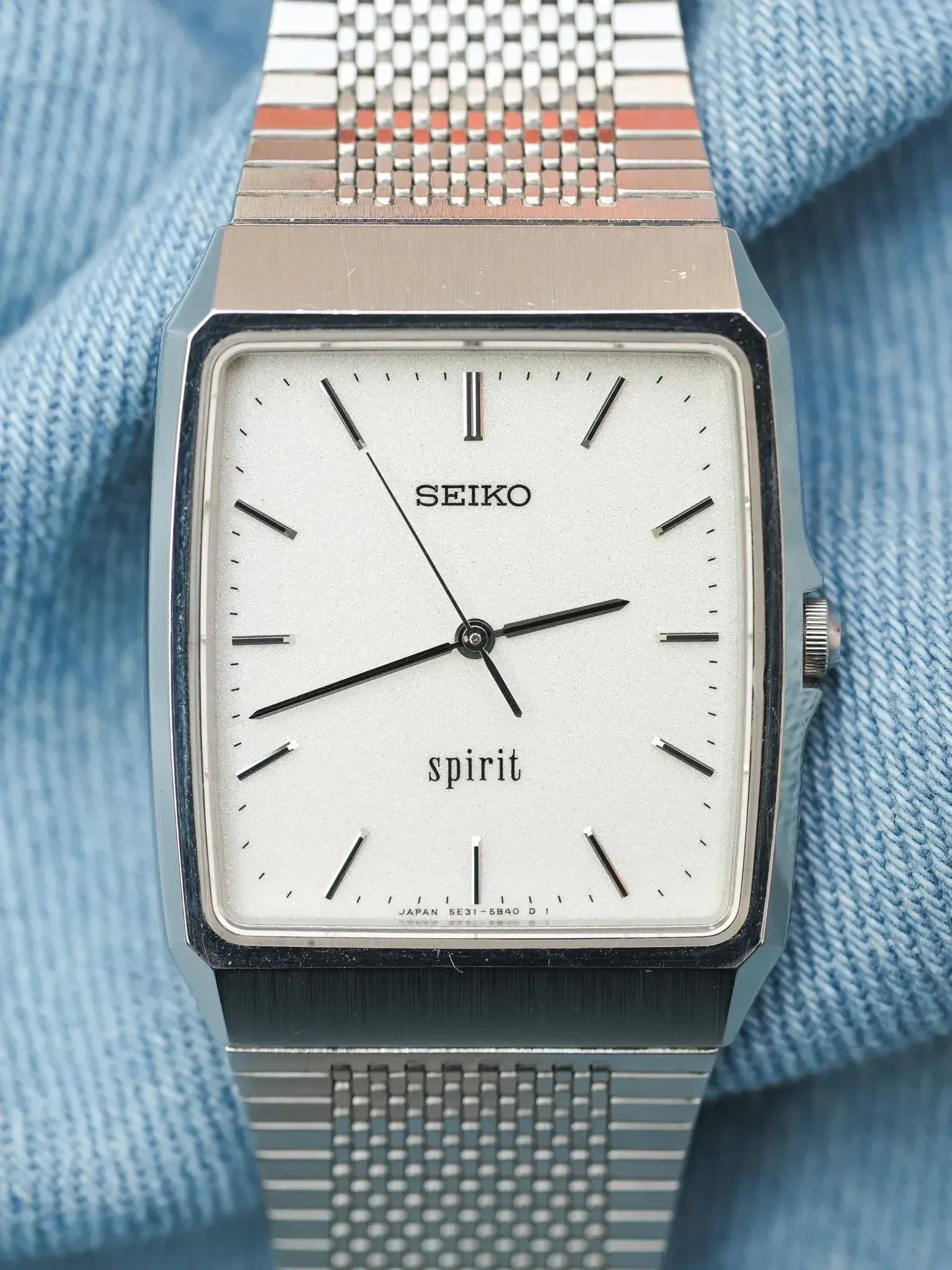 90s Vintage Seiko Spirit レクタン デイデイト チタン Seiko Spirit Dust Watch steel Vintage | Atelier Victor