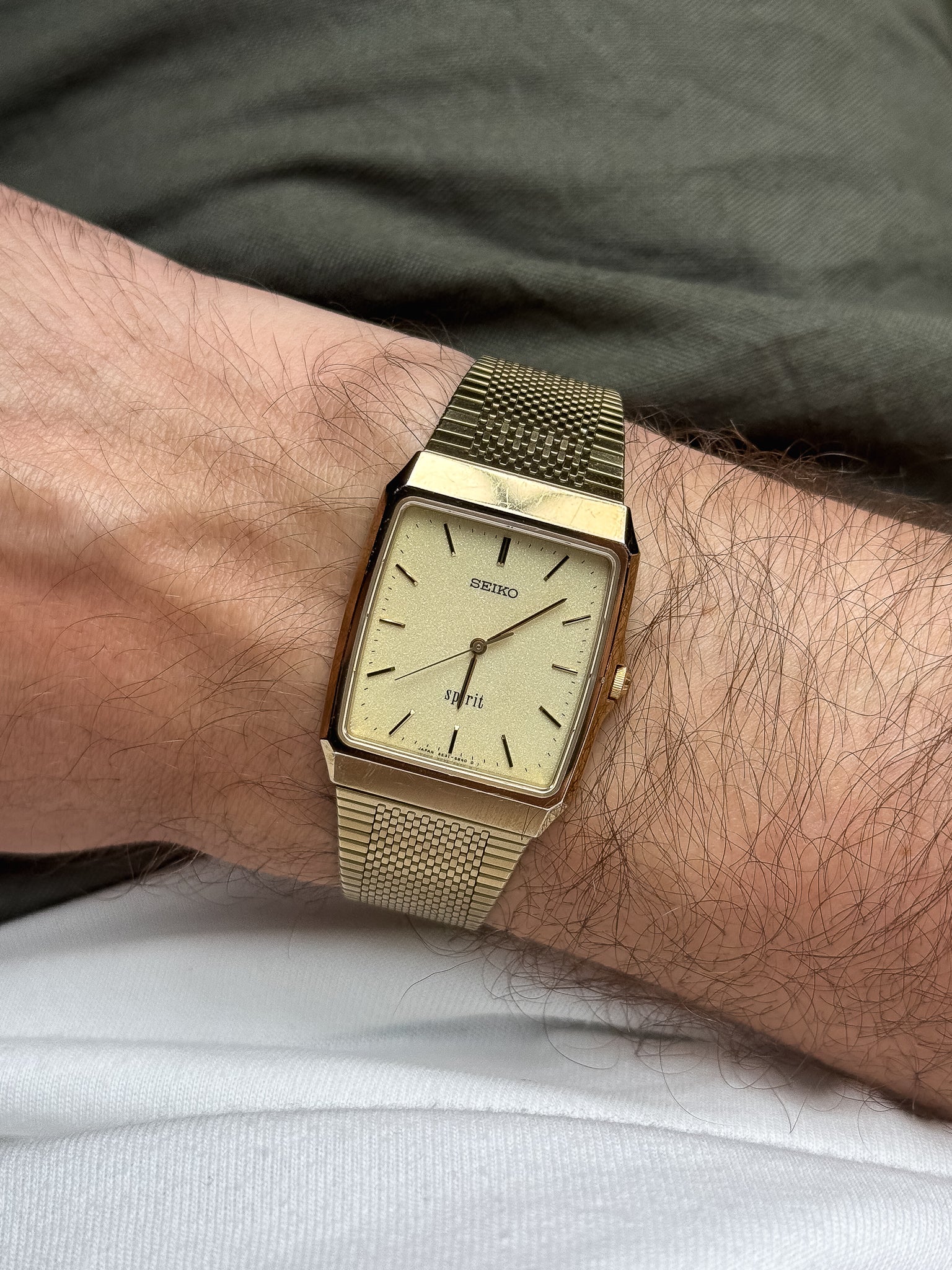 Seiko - Spirit Dust plaqué or bracelet intégré - 1993 - Atelier Victor - Vintage  Shop
