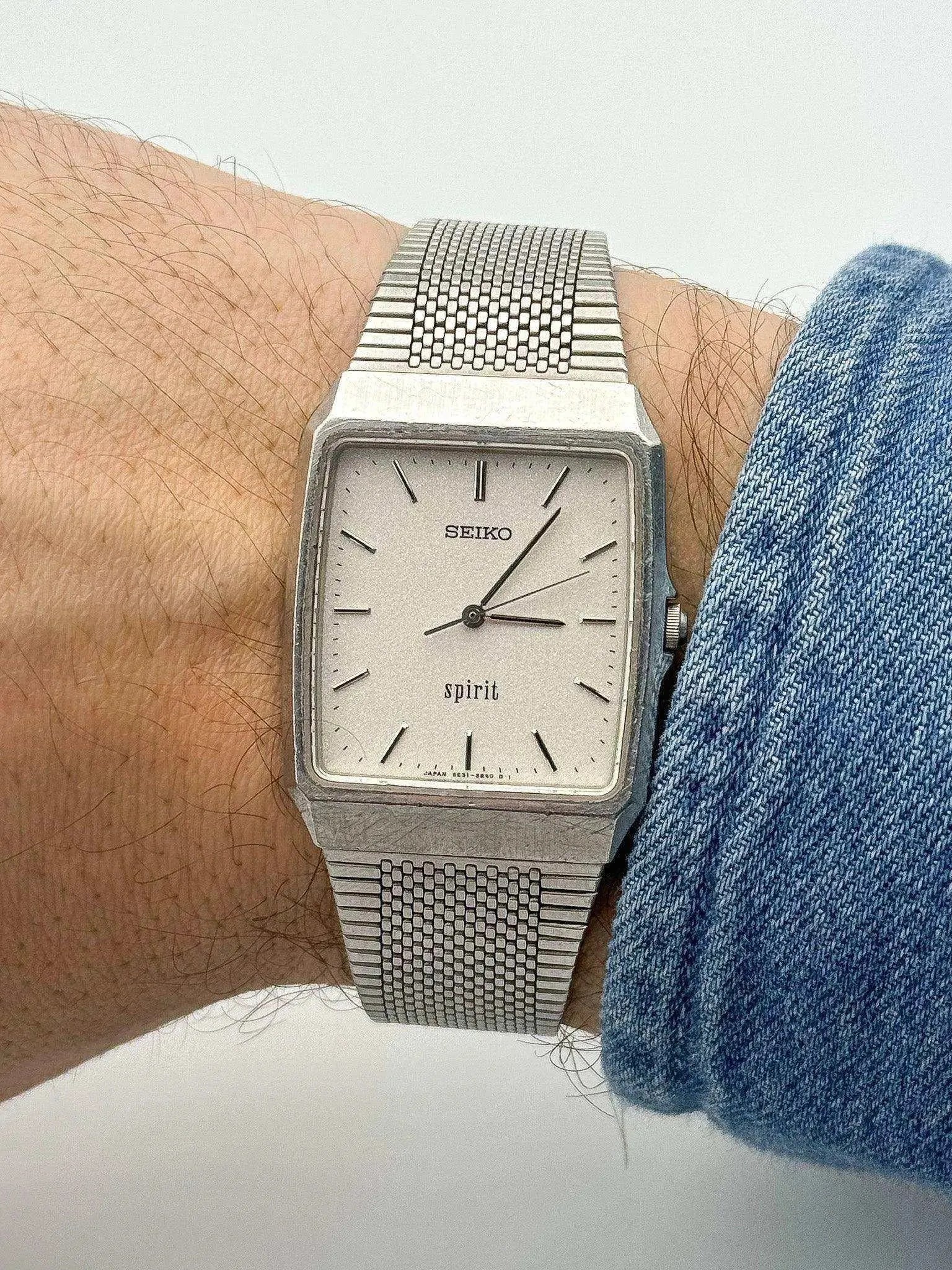 Seiko - Spirit Rectangle White Dust - 1995 - Atelier Victor Paris - Vintage Watch Shop Dubai