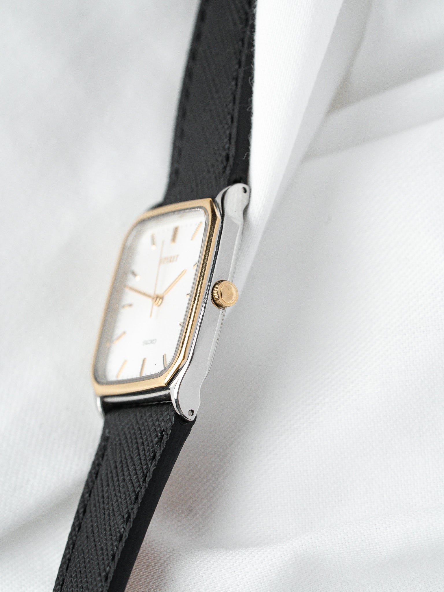 Seiko Rectangular Spirit 5E31 — White Dial (1994) - Atelier Victor