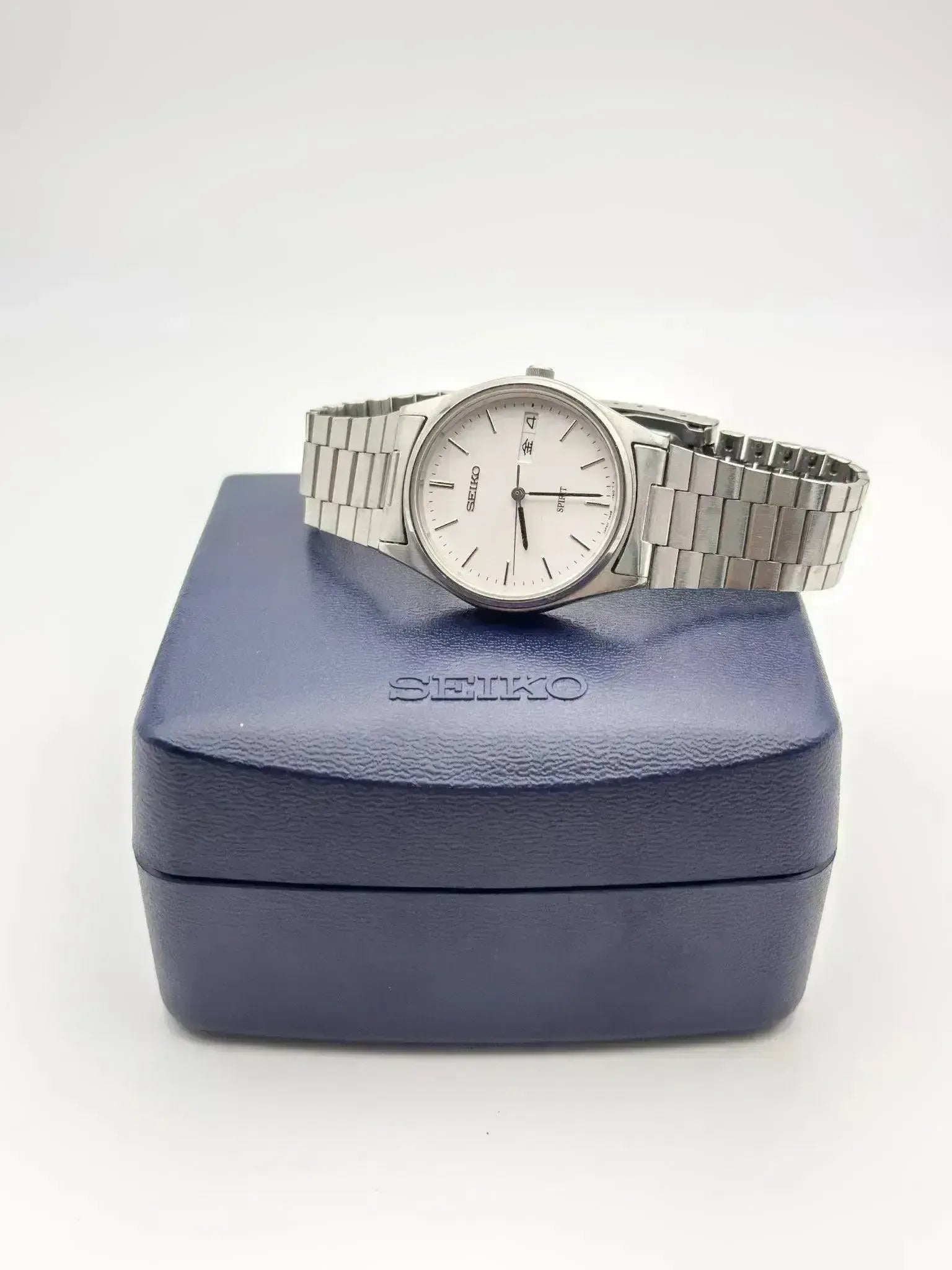 SEIKO SPIRIT DAY DATE Vintage Watch 超美品 Seiko - Spirit Silver Daydate - Full set - 1996 - Atelier Victor