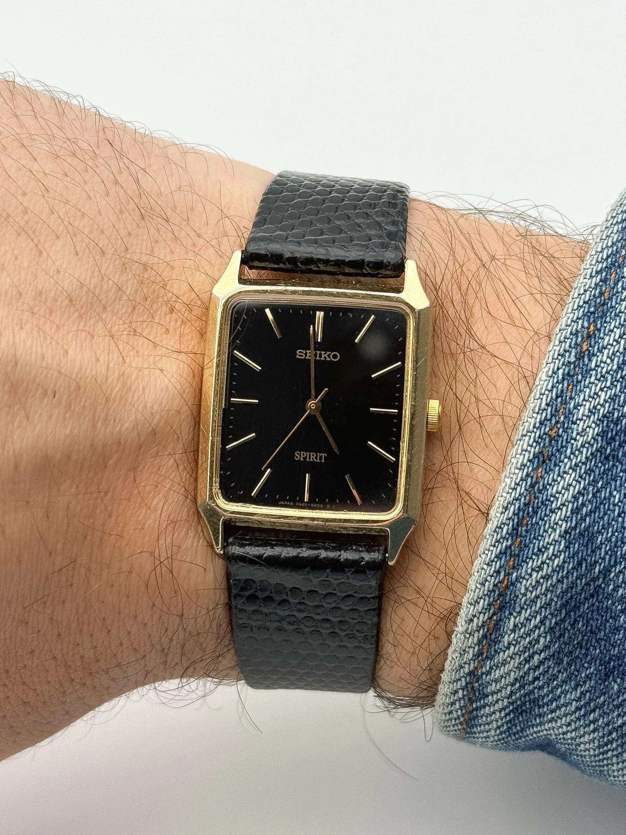 Seiko - Spirit Tank Black - 2003 - Atelier Victor Paris - Vintage Watch Shop Dubai