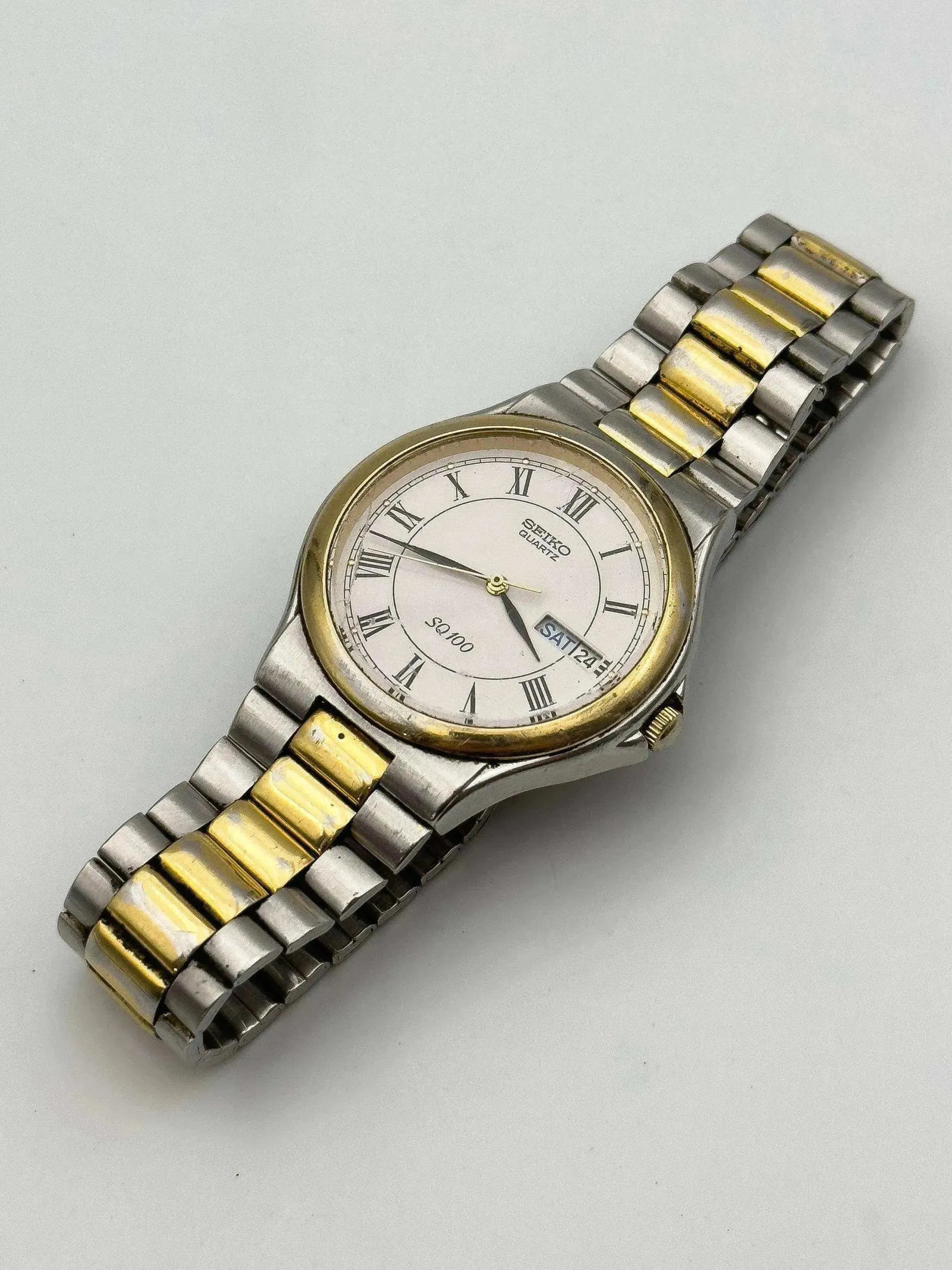 Seiko - Sq100 Acier Or bracelet seiko - 1990s - Atelier Victor