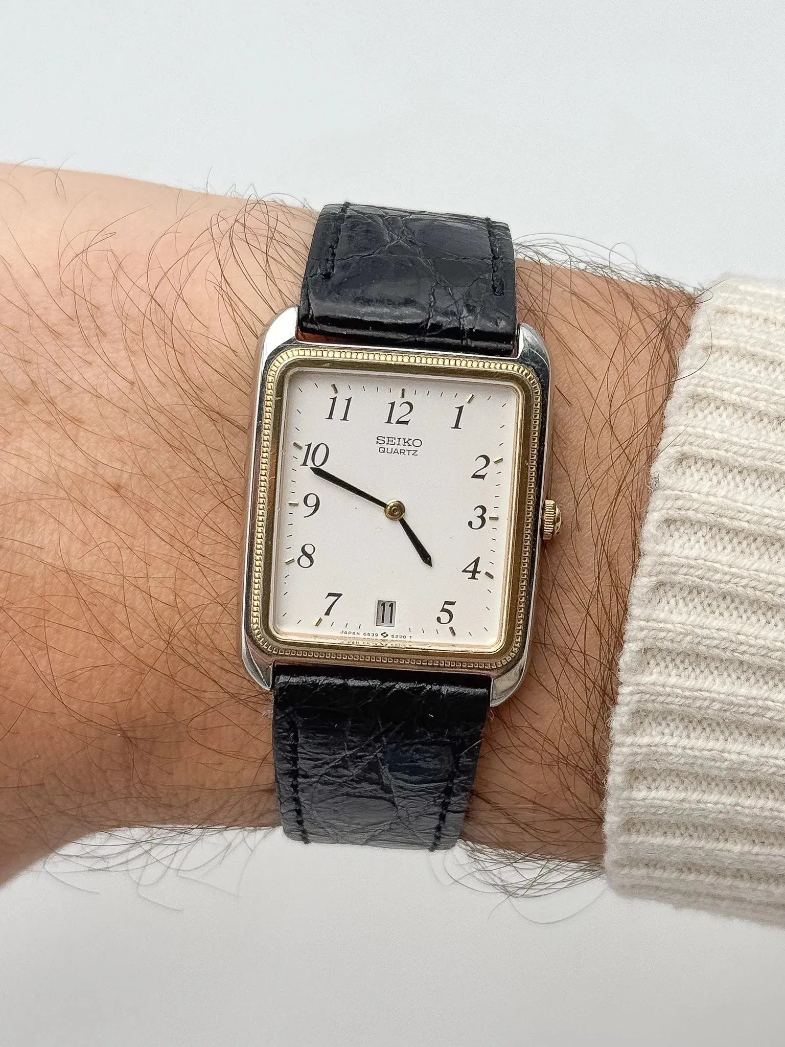 Seiko - Tank Acier Or Tressé - 1984 - Atelier Victor Paris - Vintage Watch Shop Dubai