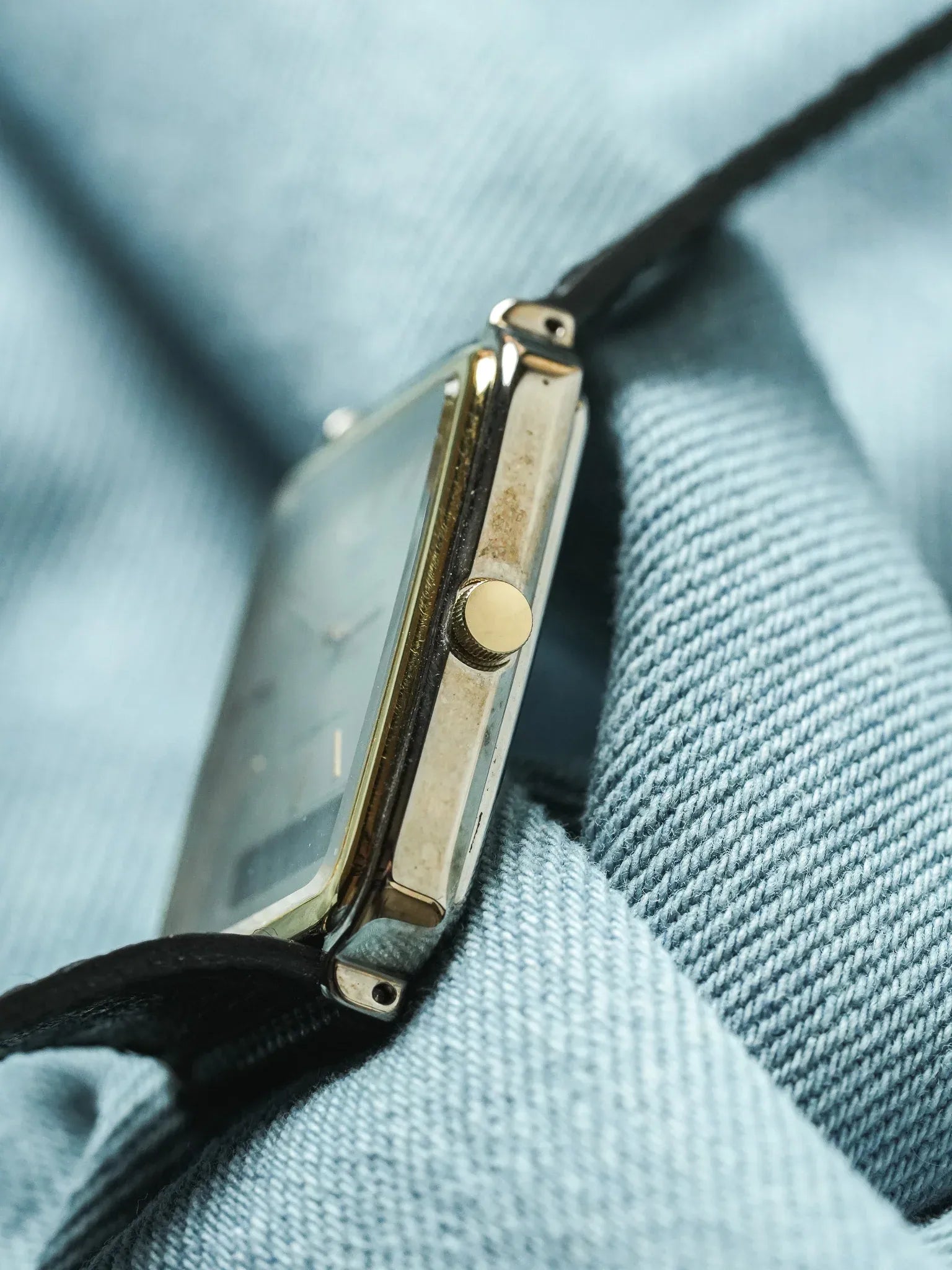 Seiko - Tank Alarm Chronograph Acier Or Digital - NOS - 1985 - Atelier Victor