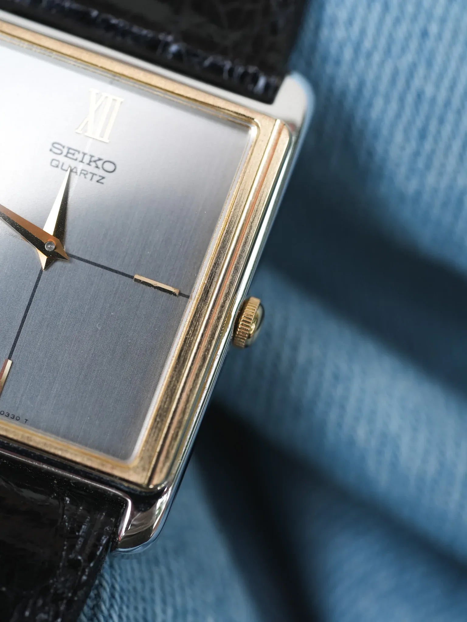 Seiko - Tank Bicolores Acier Or Crosshair - NOS - 1982 - Atelier Victor