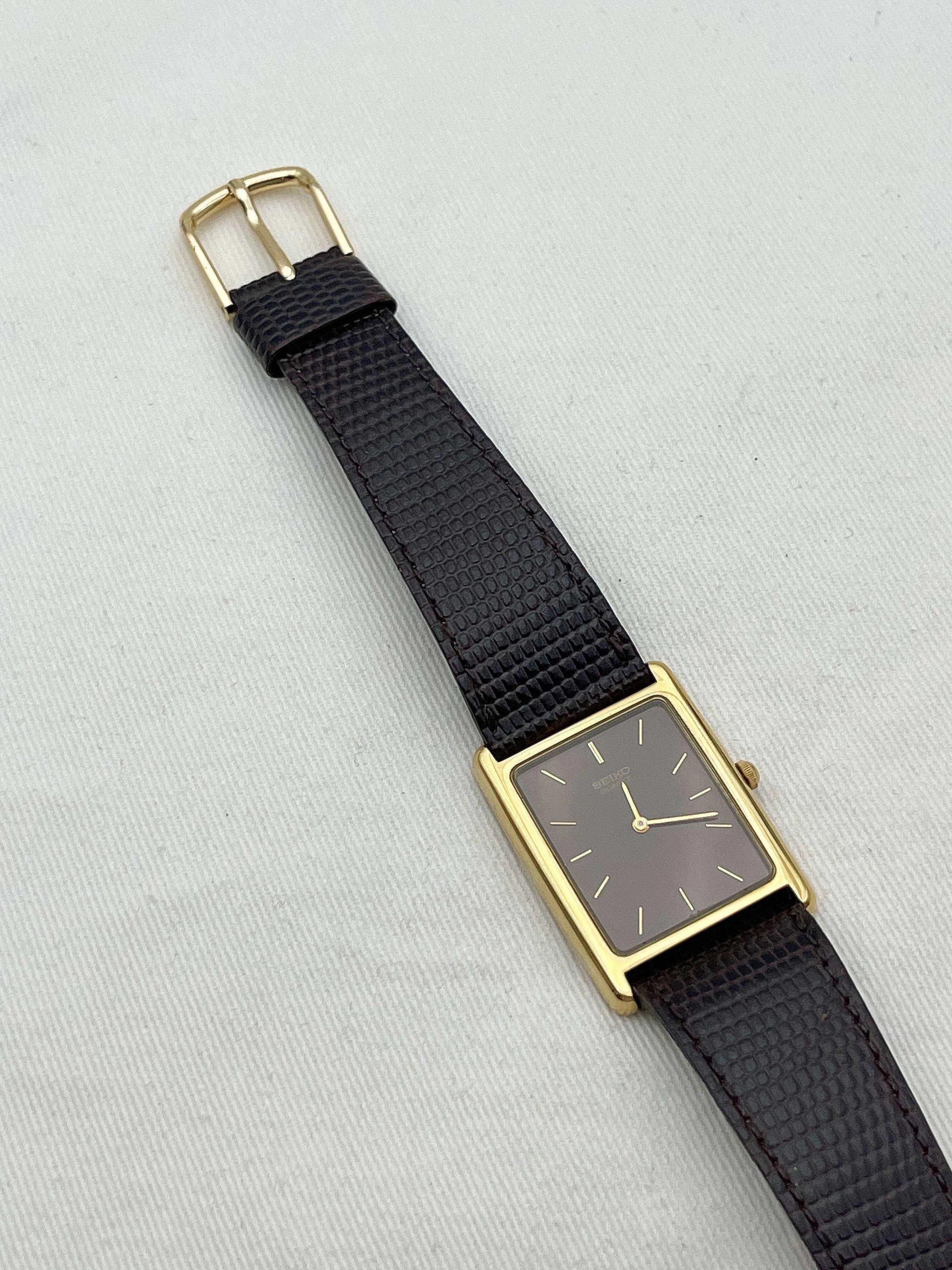 Seiko - Tank Black Dial - 1985 - Atelier Victor Paris - Vintage Watch Shop Dubai