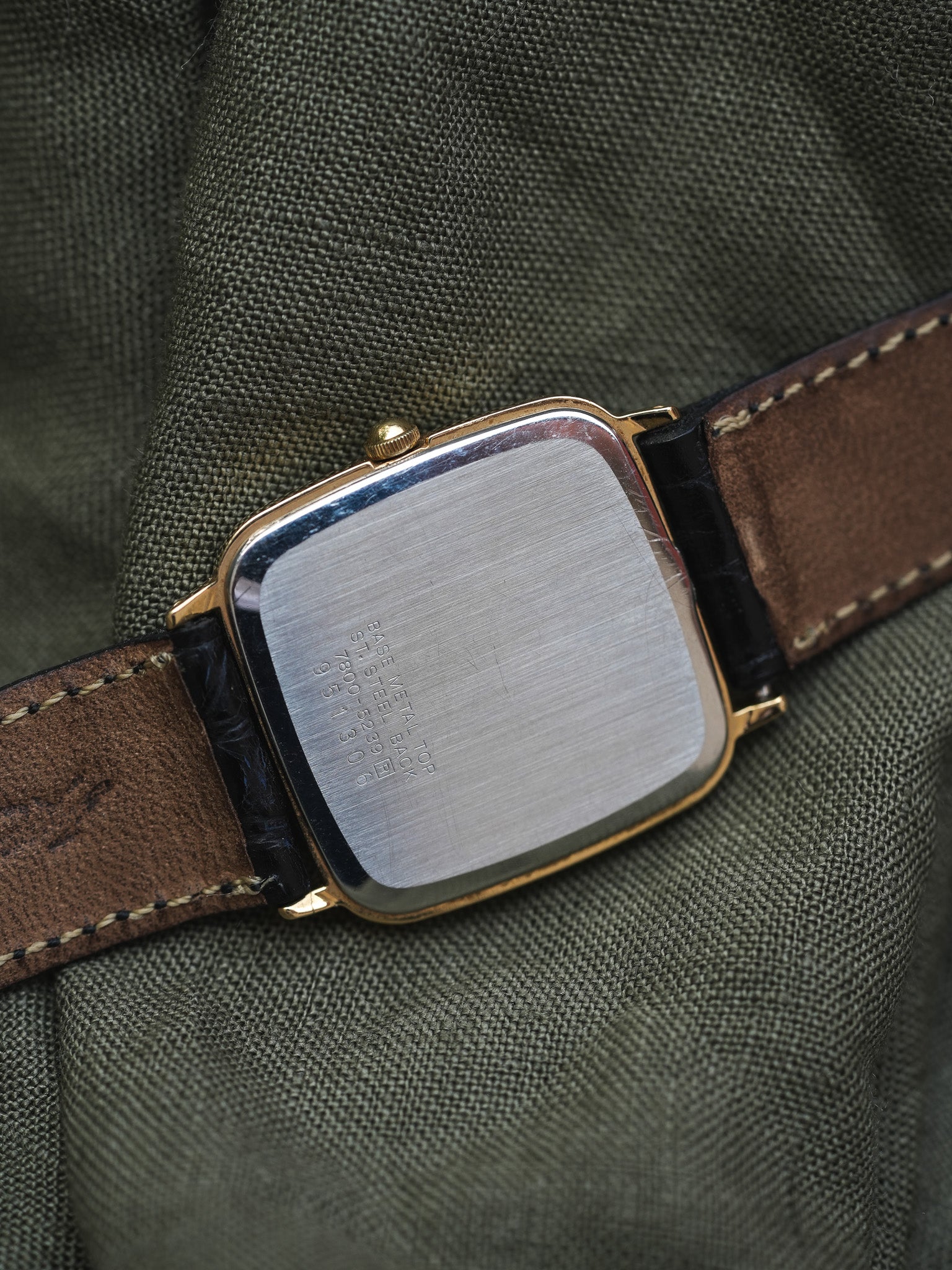 Seiko - Tank Carré Noir Index blanc - 1979 - Atelier Victor Paris - Vintage Watch Shop Dubai