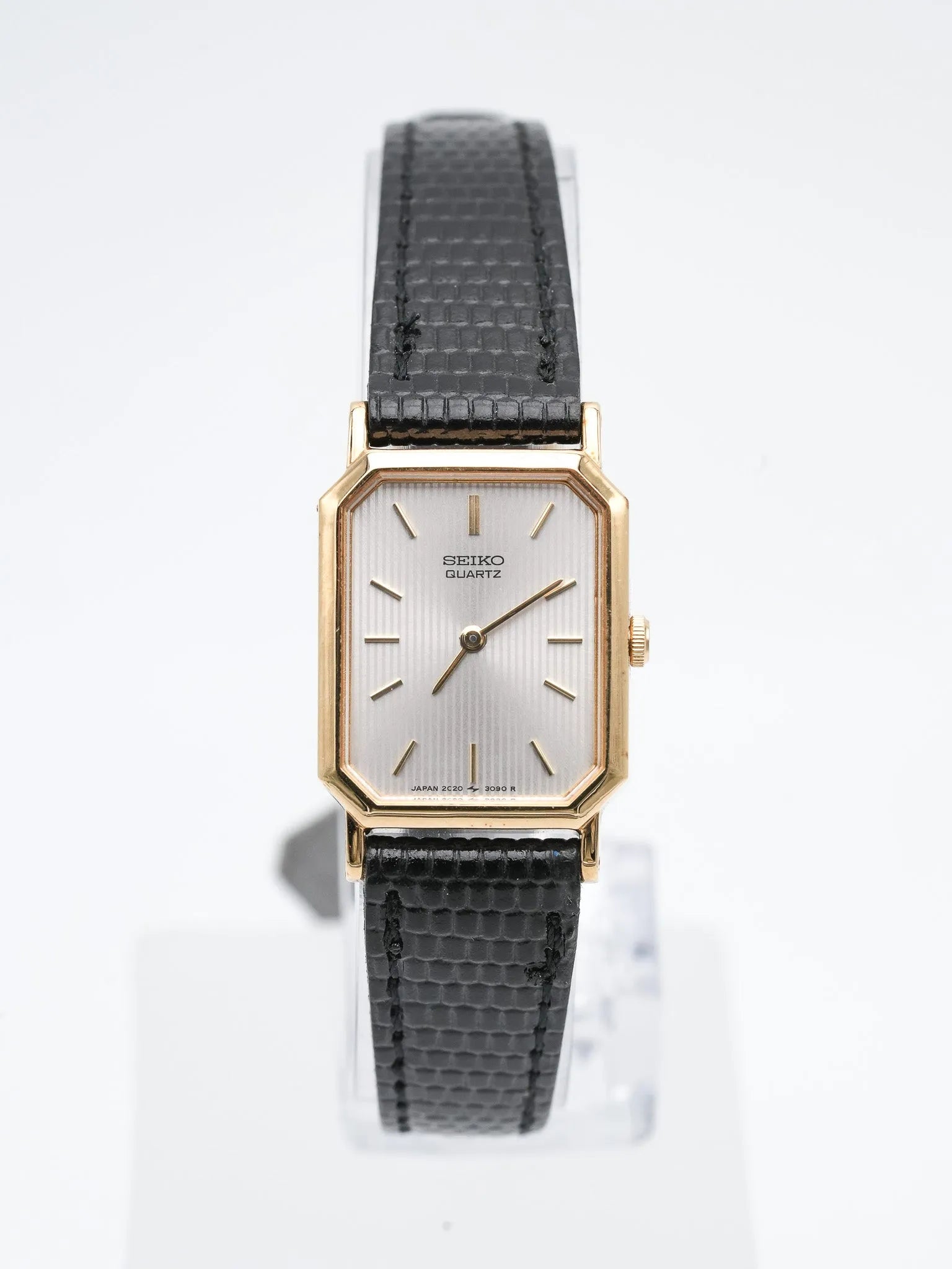 Seiko - Tank Octogonale Tapisserie Plaqué or Femme - NOS - 1995 - Atelier Victor Paris - Vintage Watch Shop Dubai