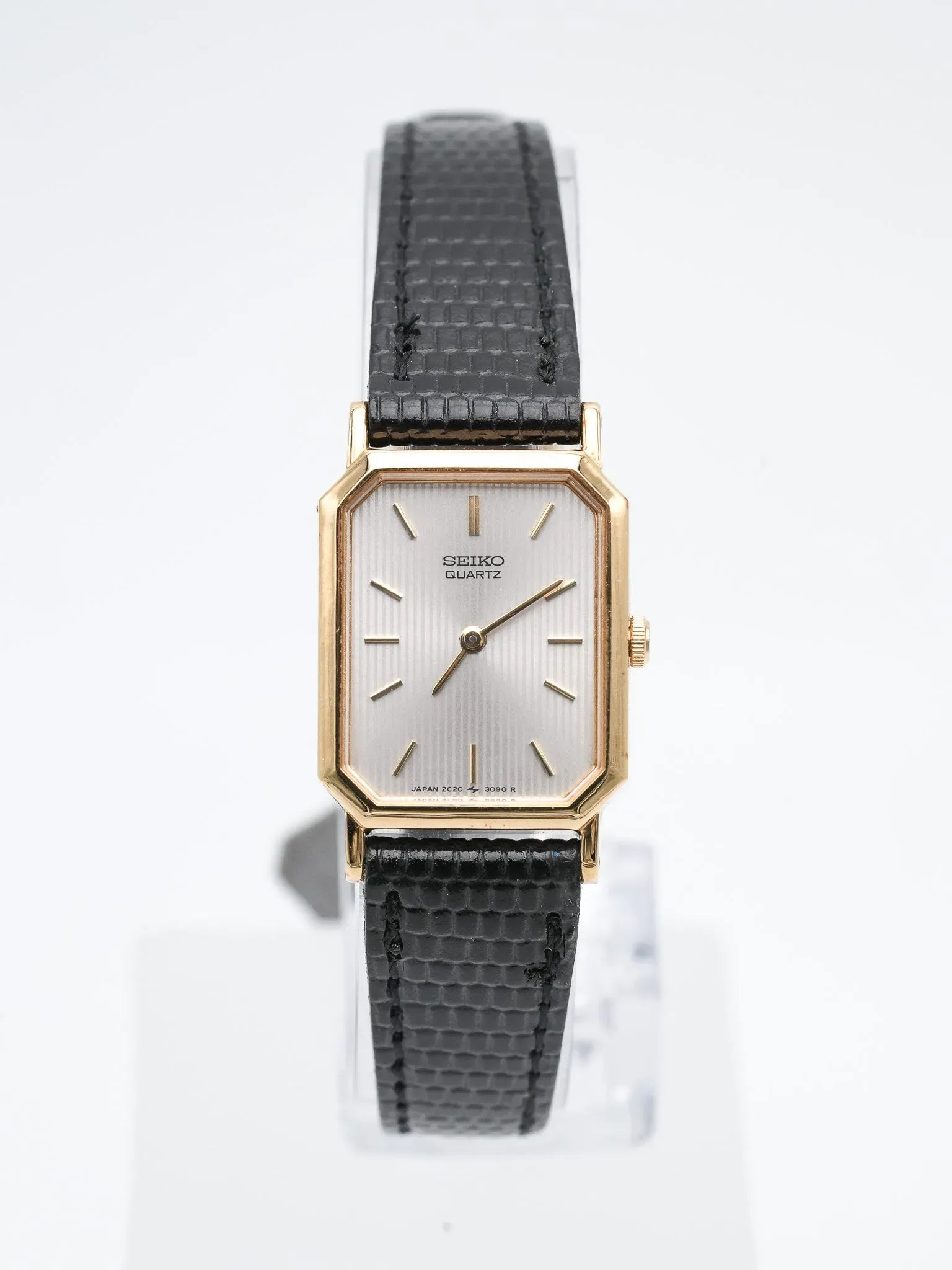 Seiko - Tank Octogonale Tapisserie Plaqué or Femme - NOS - 1995 - Atelier Victor - Vintage  Shop