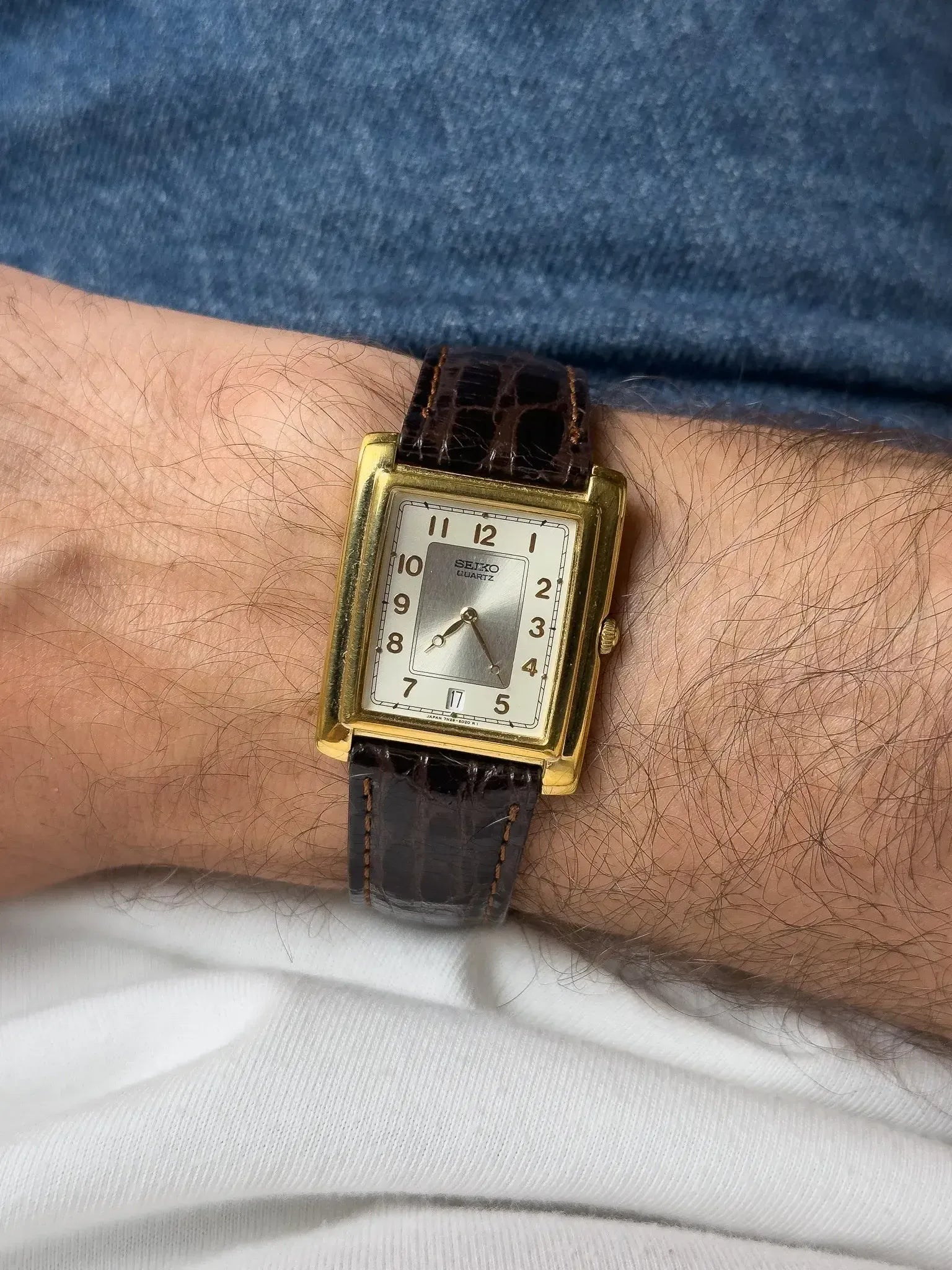 Seiko - Tank Stepcase OR date 6h - 2001