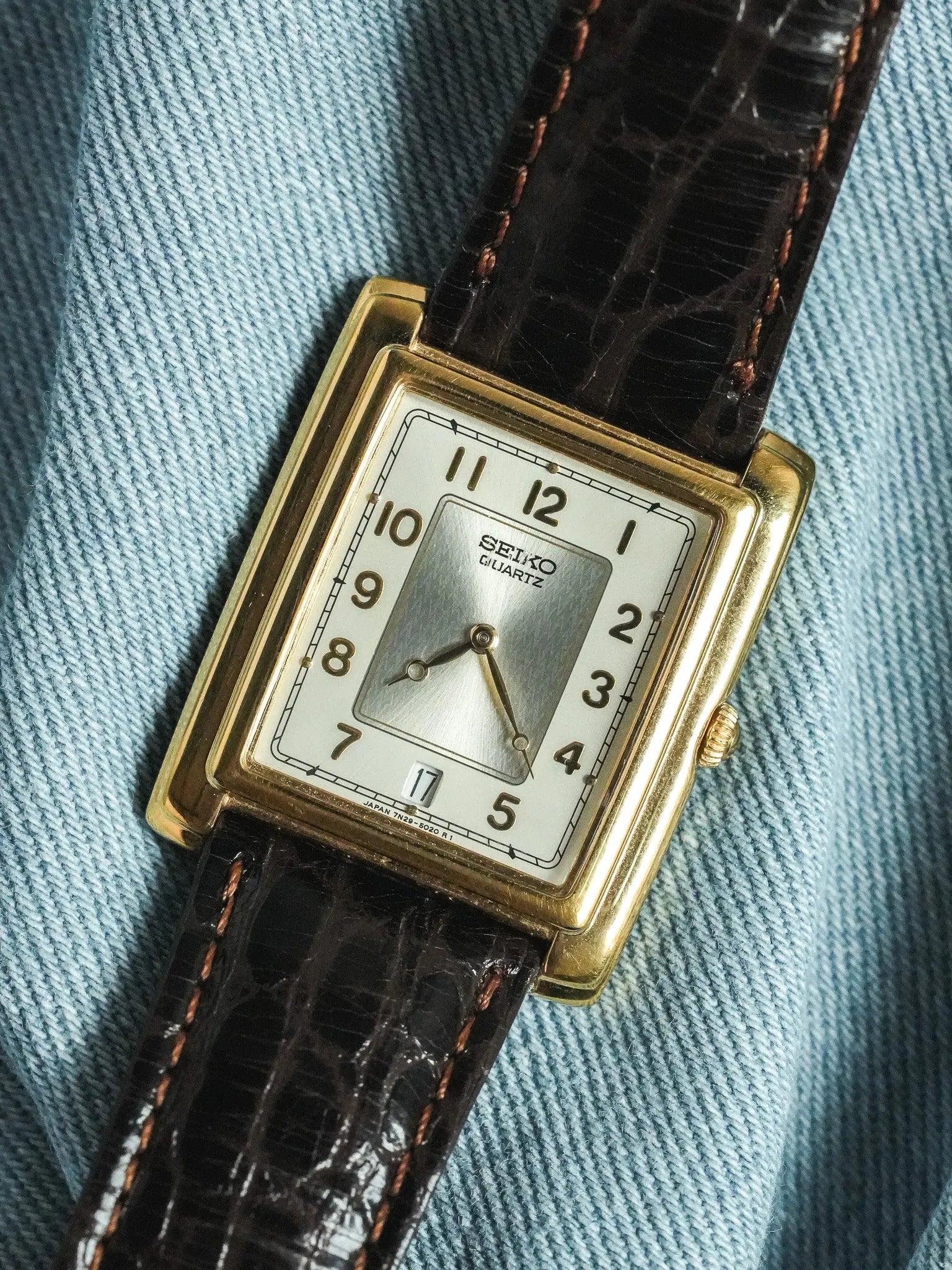 Seiko - Tank Stepcase OR date 6h - 2001