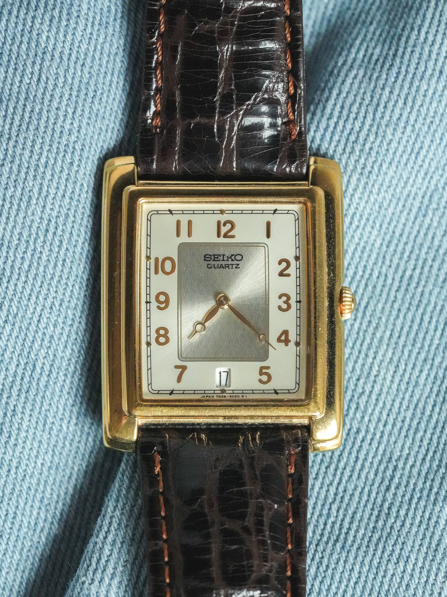 Seiko - Tank Stepcase OR date 6h - 2001 - Atelier Victor - Vintage  Shop