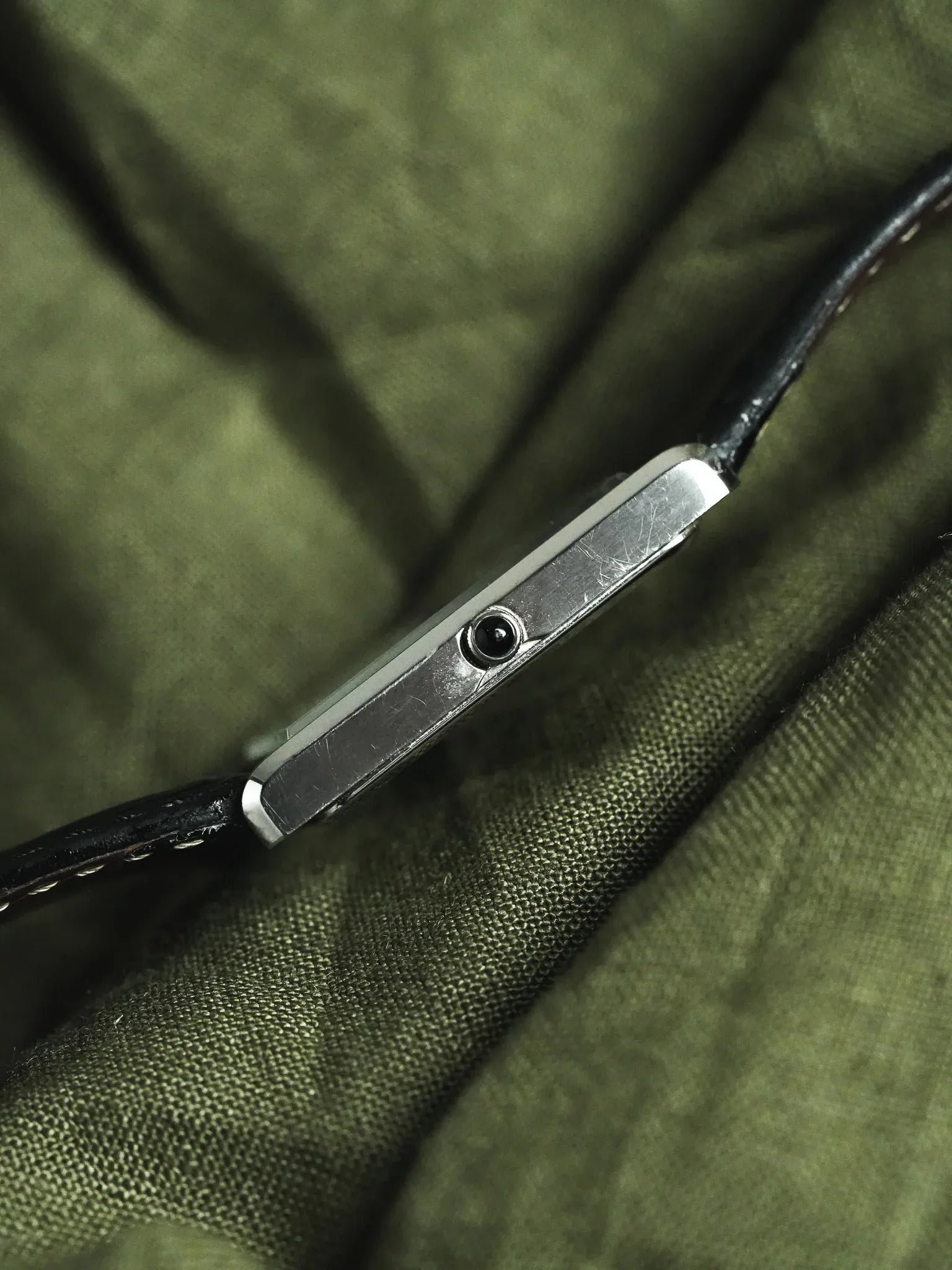 Seiko - Tank XL Acier Chiffres Romains Cabochon - 2002 - Atelier Victor