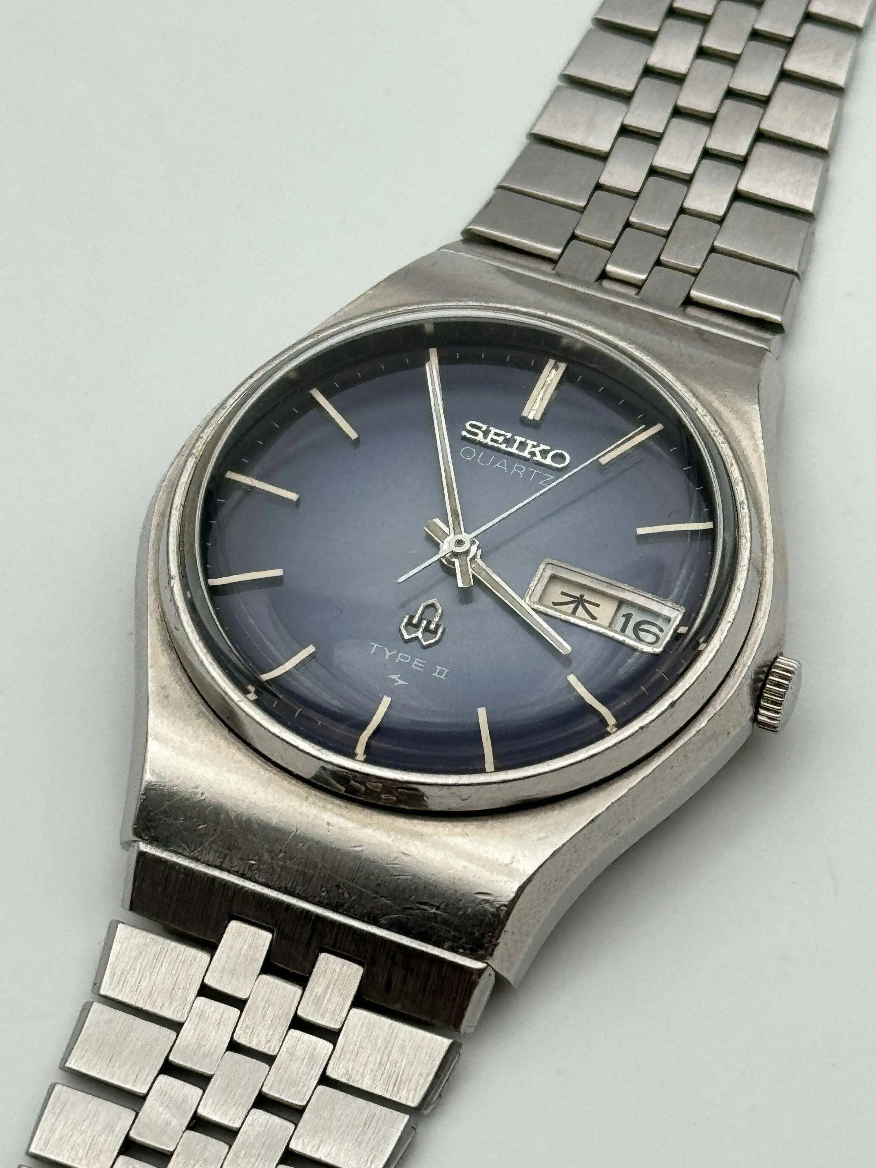 d*9様 SEIKO Acier 78-5190 1978年 Seiko - Type II Blue Daydate Kanji Steel - 1978 - Atelier Victor
