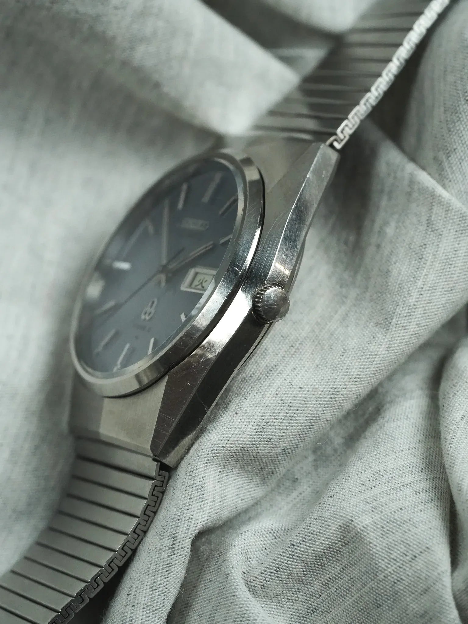 Seiko - Type II Daydate Kanji Cadran bleu gris - 1977 - Atelier Victor - Vintage  Shop