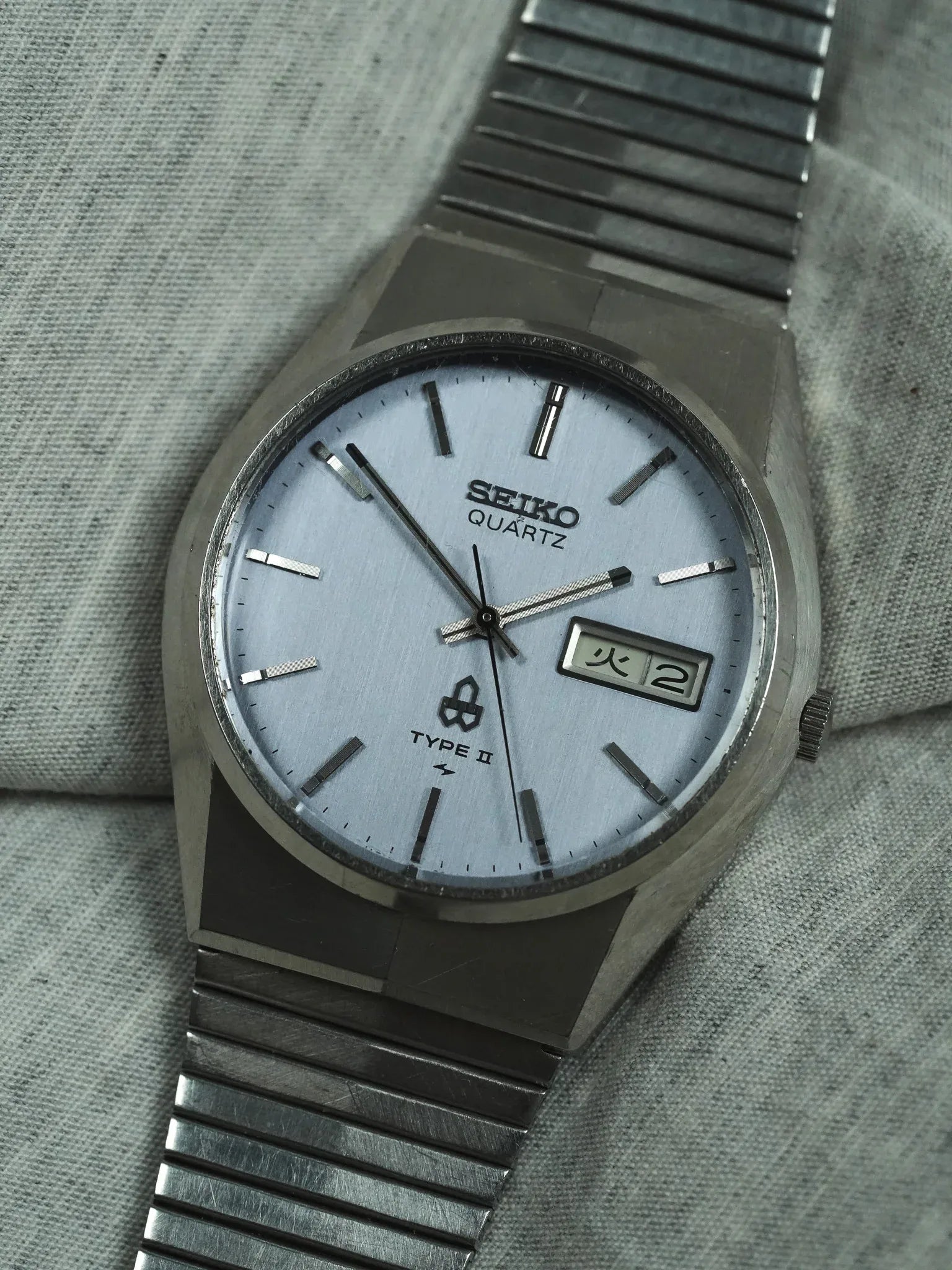 Seiko - Type II Daydate Kanji Cadran bleu gris - 1977 - Atelier Victor - Vintage  Shop