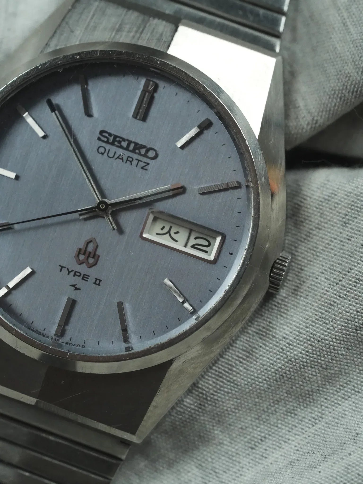 Seiko - Type II Daydate Kanji Cadran bleu gris - 1977 - Atelier Victor - Vintage  Shop