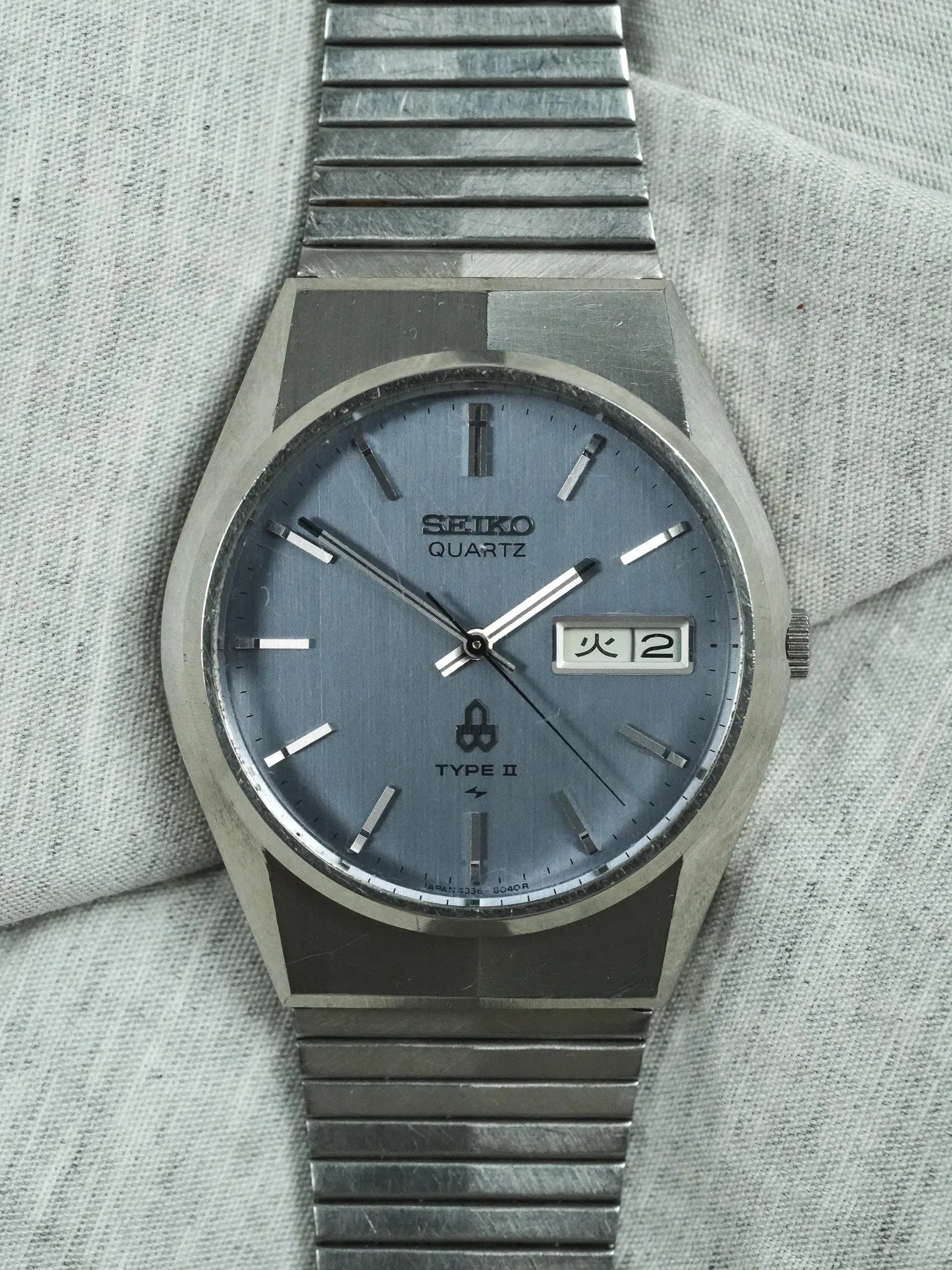 Seiko - Type II Daydate Kanji Cadran bleu gris - 1977 - Atelier Victor - Vintage  Shop