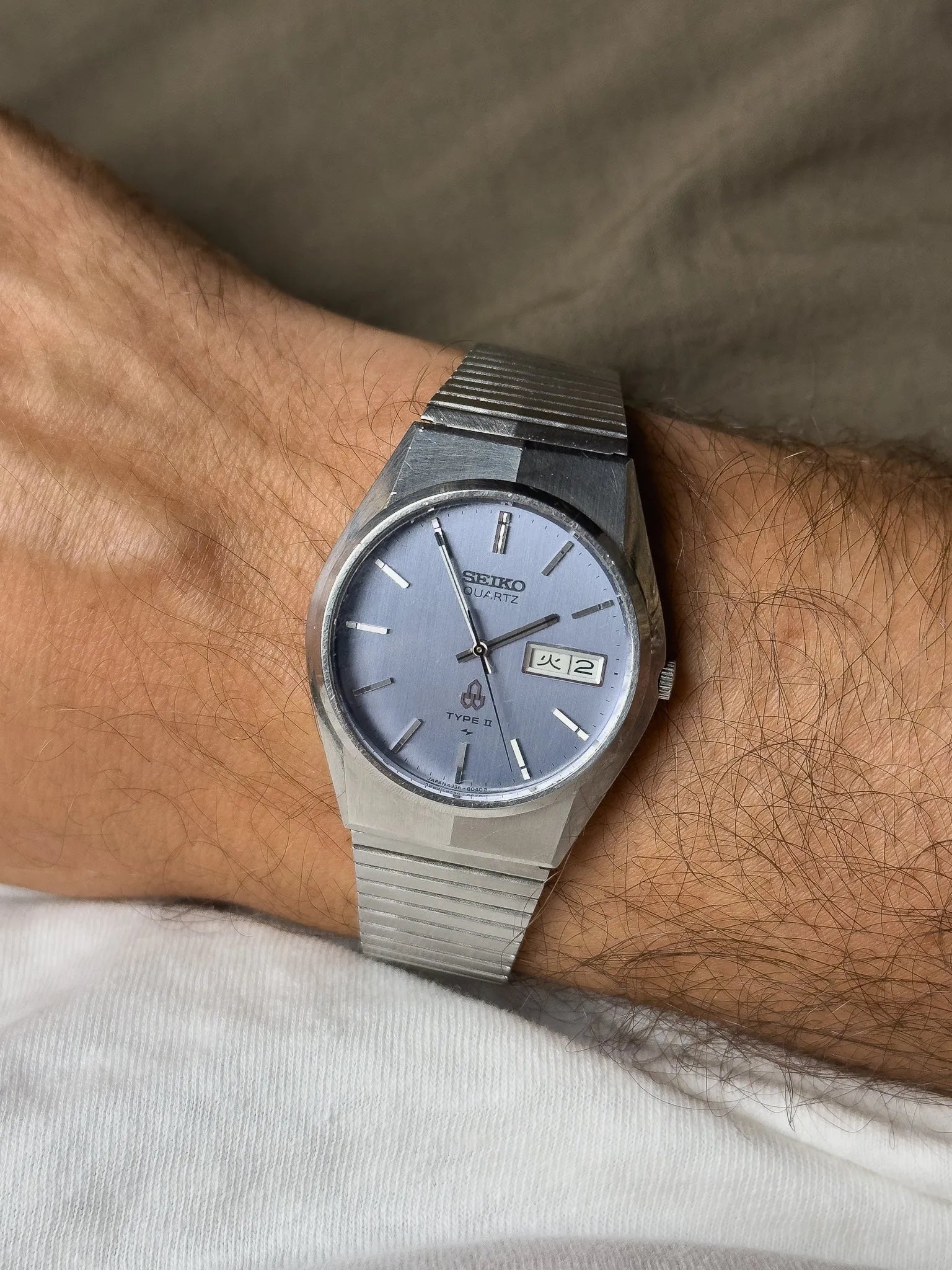 Seiko - Type II Daydate Kanji Cadran bleu gris - 1977 - Atelier Victor - Vintage  Shop