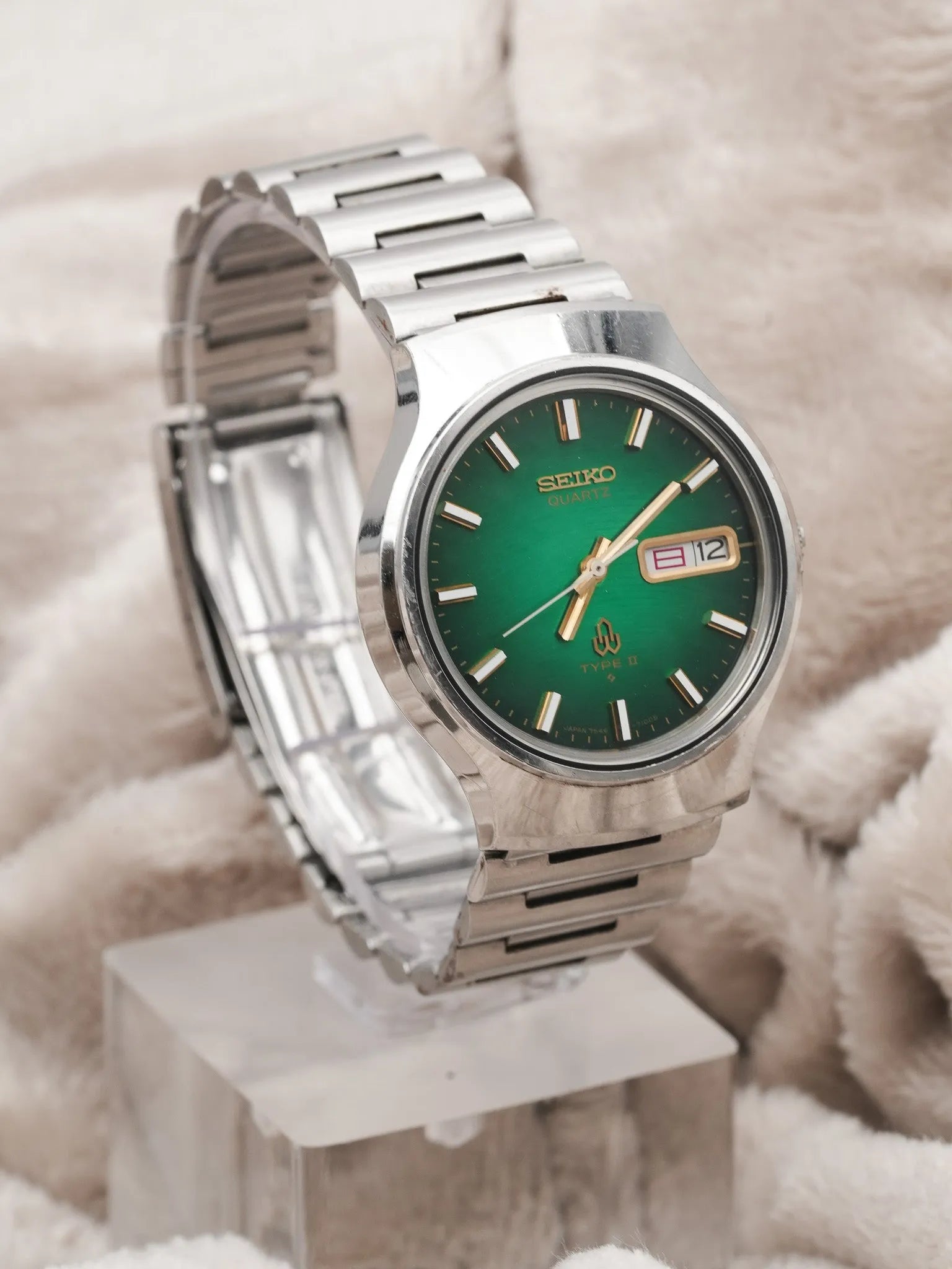 Seiko - Type II Daydyate cadran vert - 1979 - Atelier Victor Paris - Vintage Watch Shop Dubai