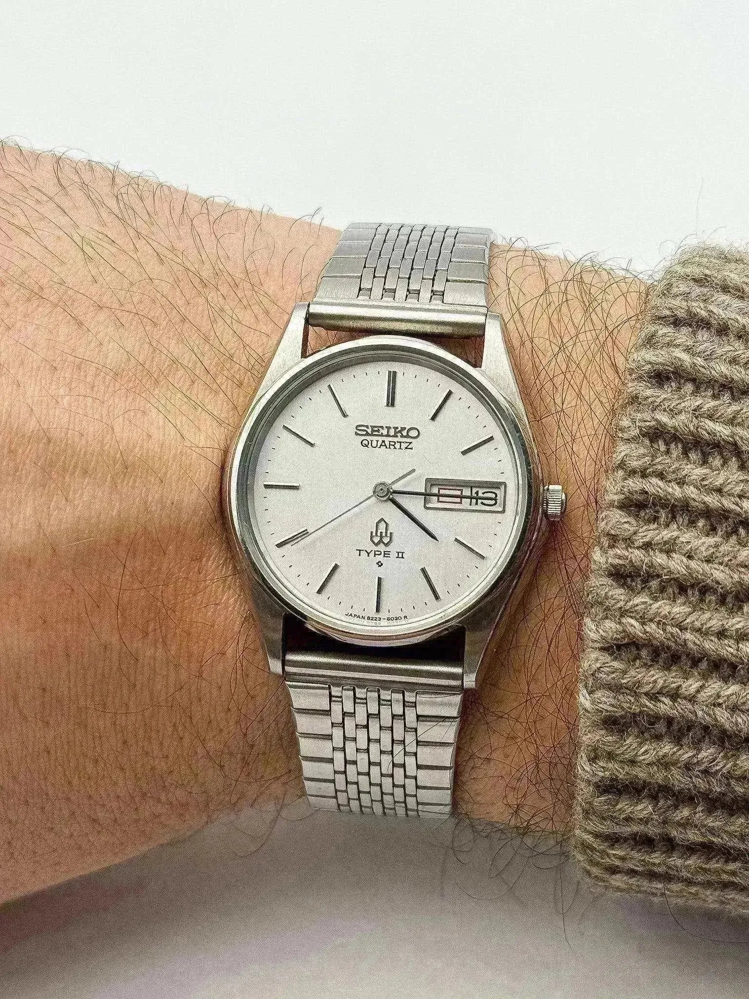 SEIKO TYPEII 白文字盤 デイデイト 1979 セイコー クオーツ タイプ2 