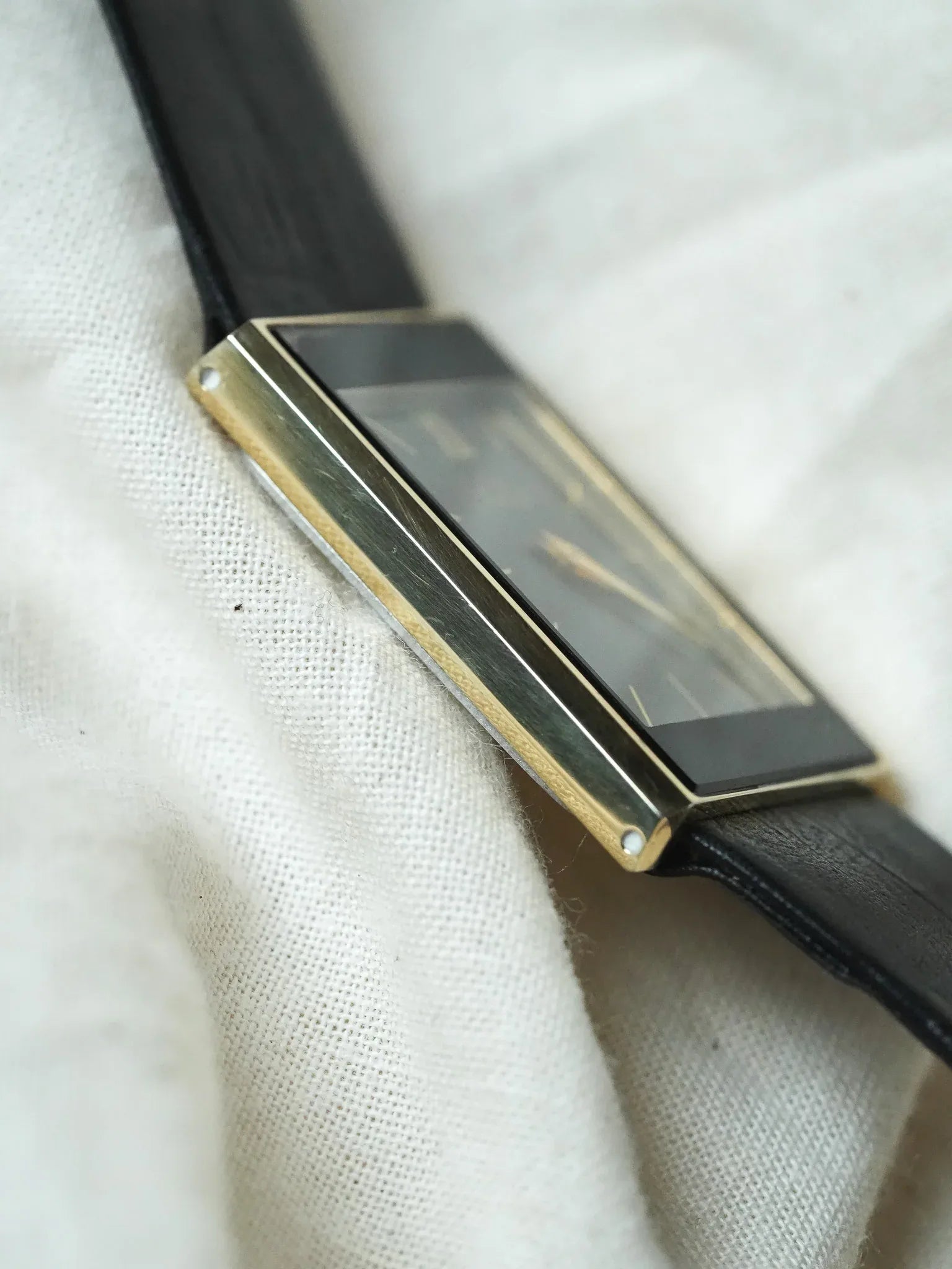 Select - Tank Noir Or style "Cellini" - 1980s - Atelier Victor