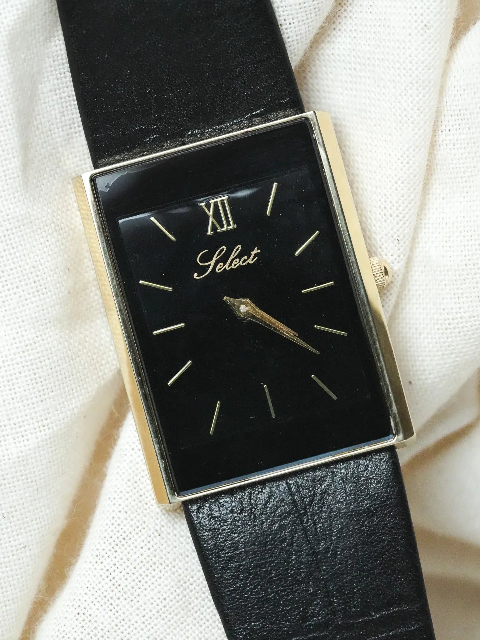 Select - Tank Noir Or style "Cellini" - 1980s - Atelier Victor