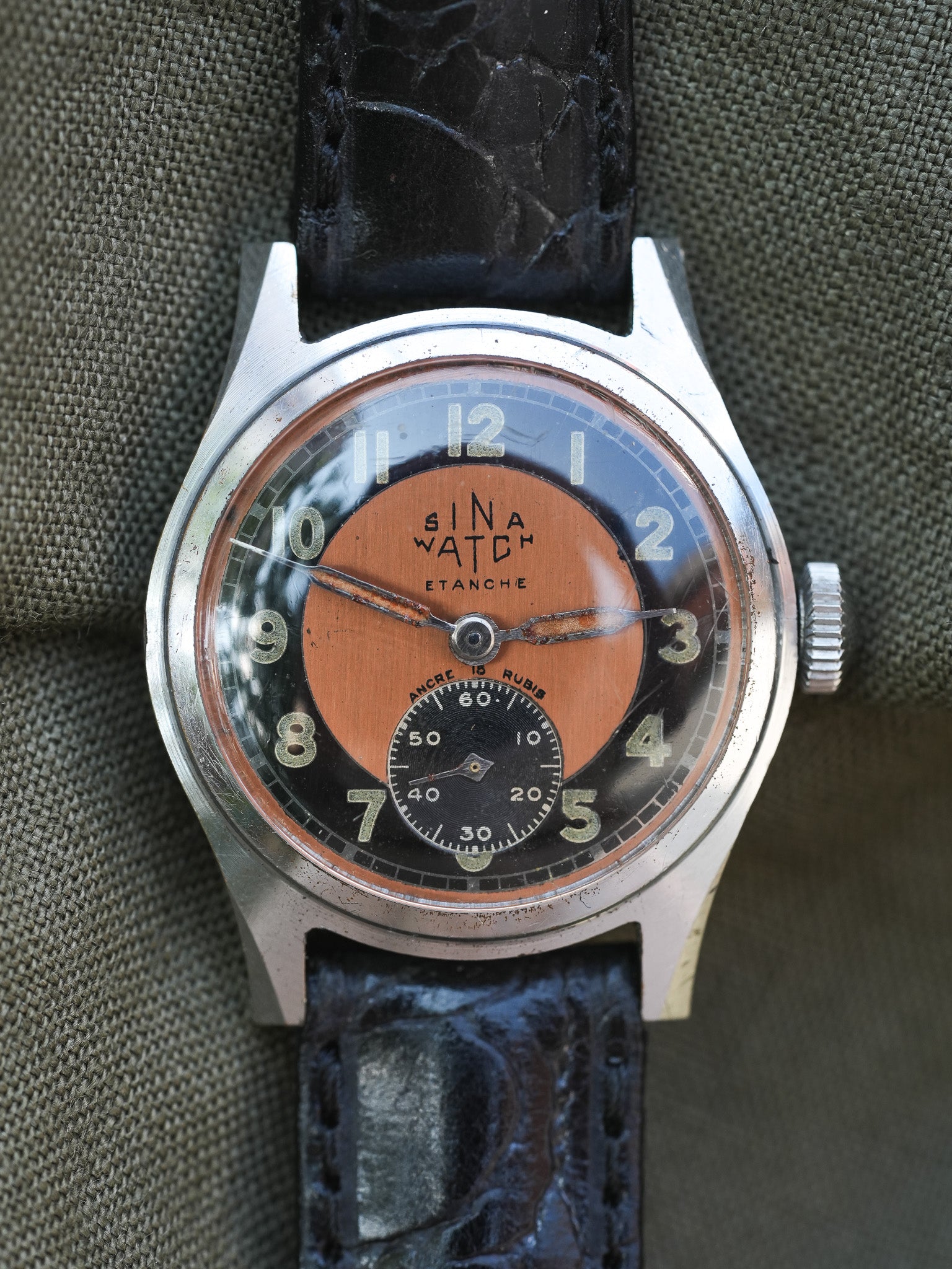 Sina Watch - WW2 Tuxedo Saumon - 1940s - Atelier Victor - Vintage  Shop