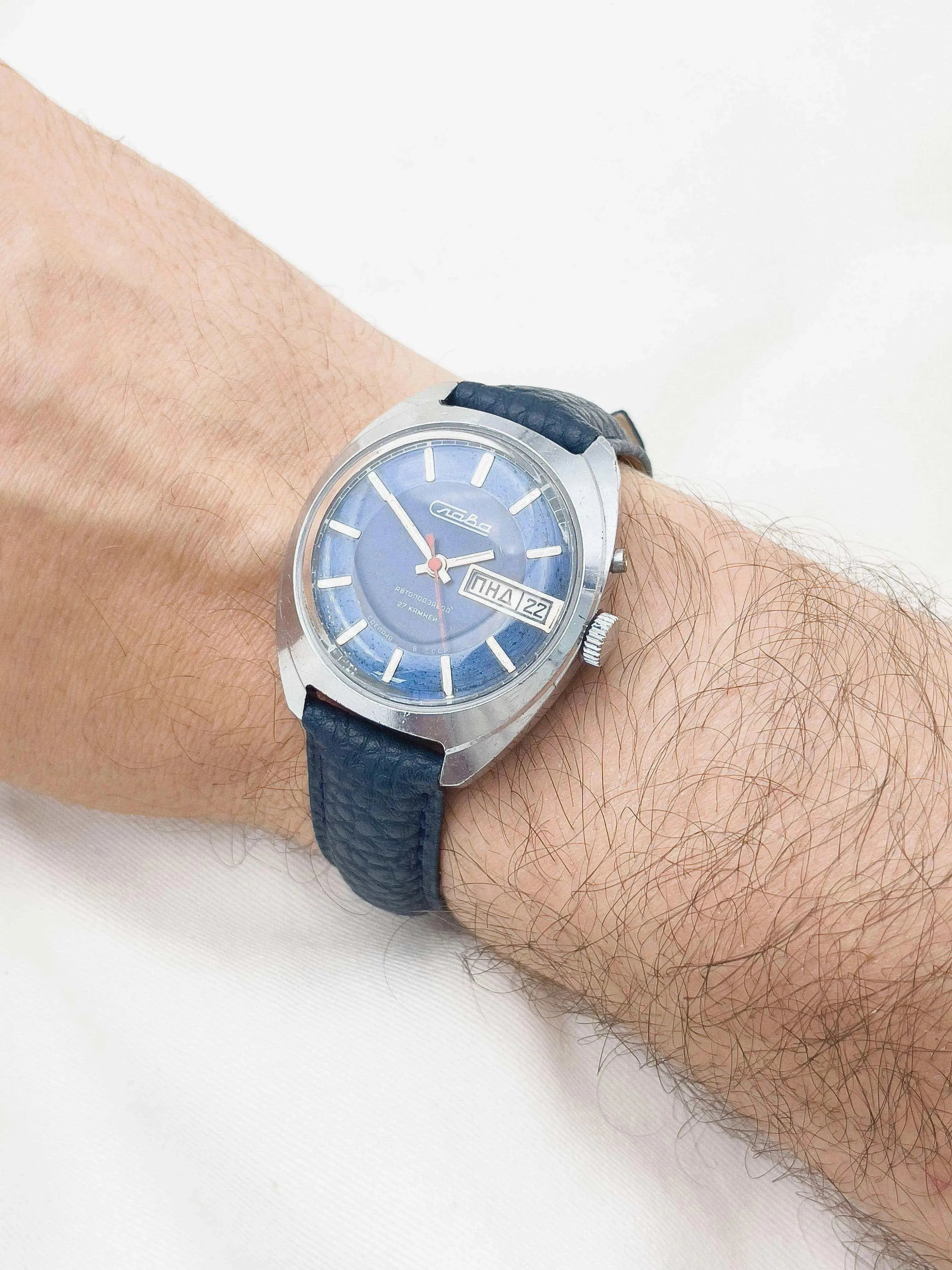 Slava - Blue Bi-tone - 1980s - Atelier Victor Paris - Vintage Watch Shop Dubai