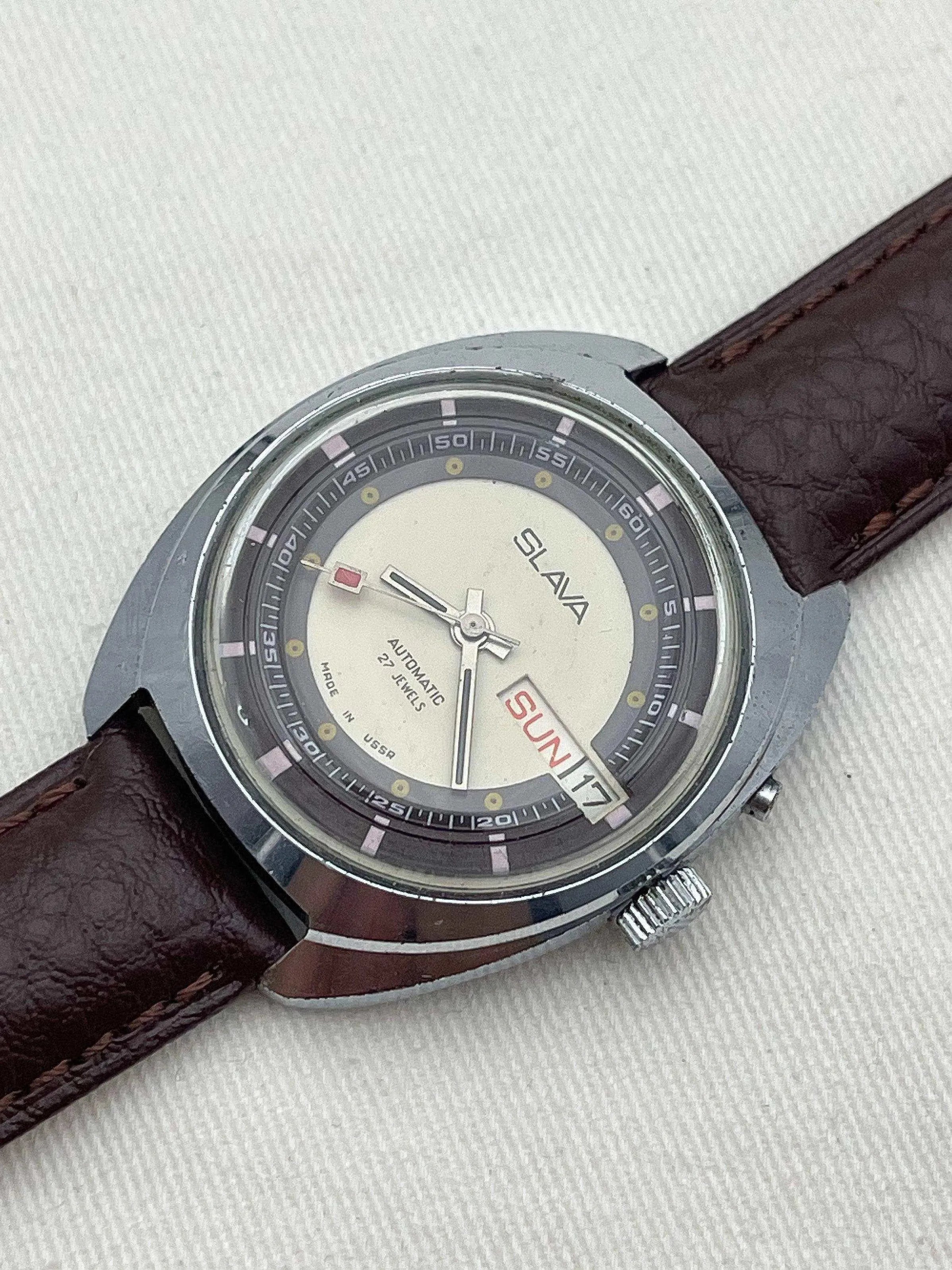 Slava - Purple Cream - 1980s - Atelier Victor Paris - Vintage Watch Shop Dubai