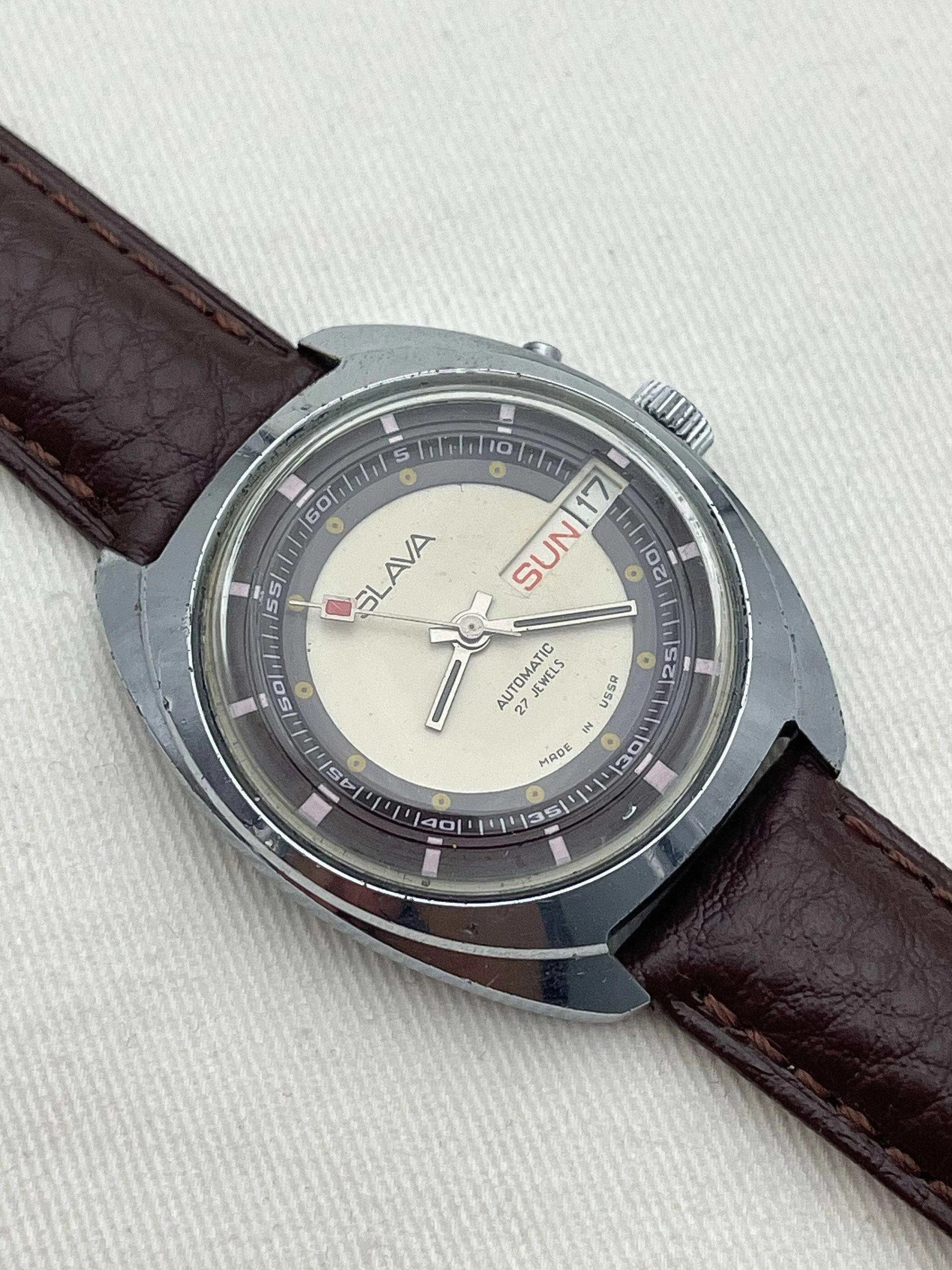 Slava - Purple Cream - 1980s - Atelier Victor Paris - Vintage Watch Shop Dubai