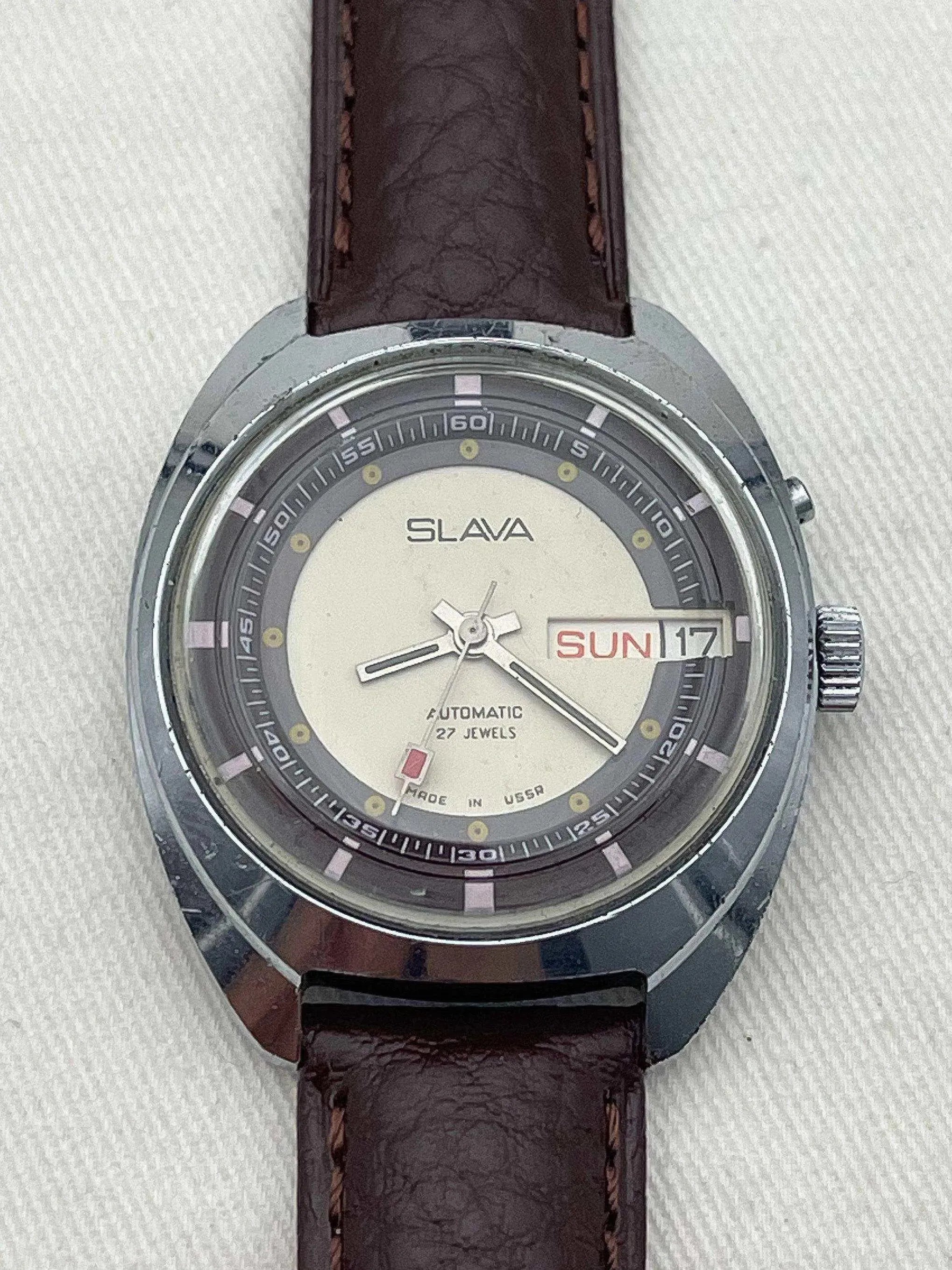 Slava - Purple Cream - 1980s - Atelier Victor Paris - Vintage Watch Shop Dubai
