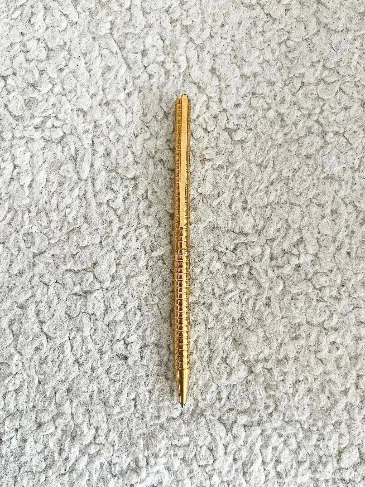 ST Dupont Paris - Stylo Bille Gold Design - 1990s - Atelier Victor